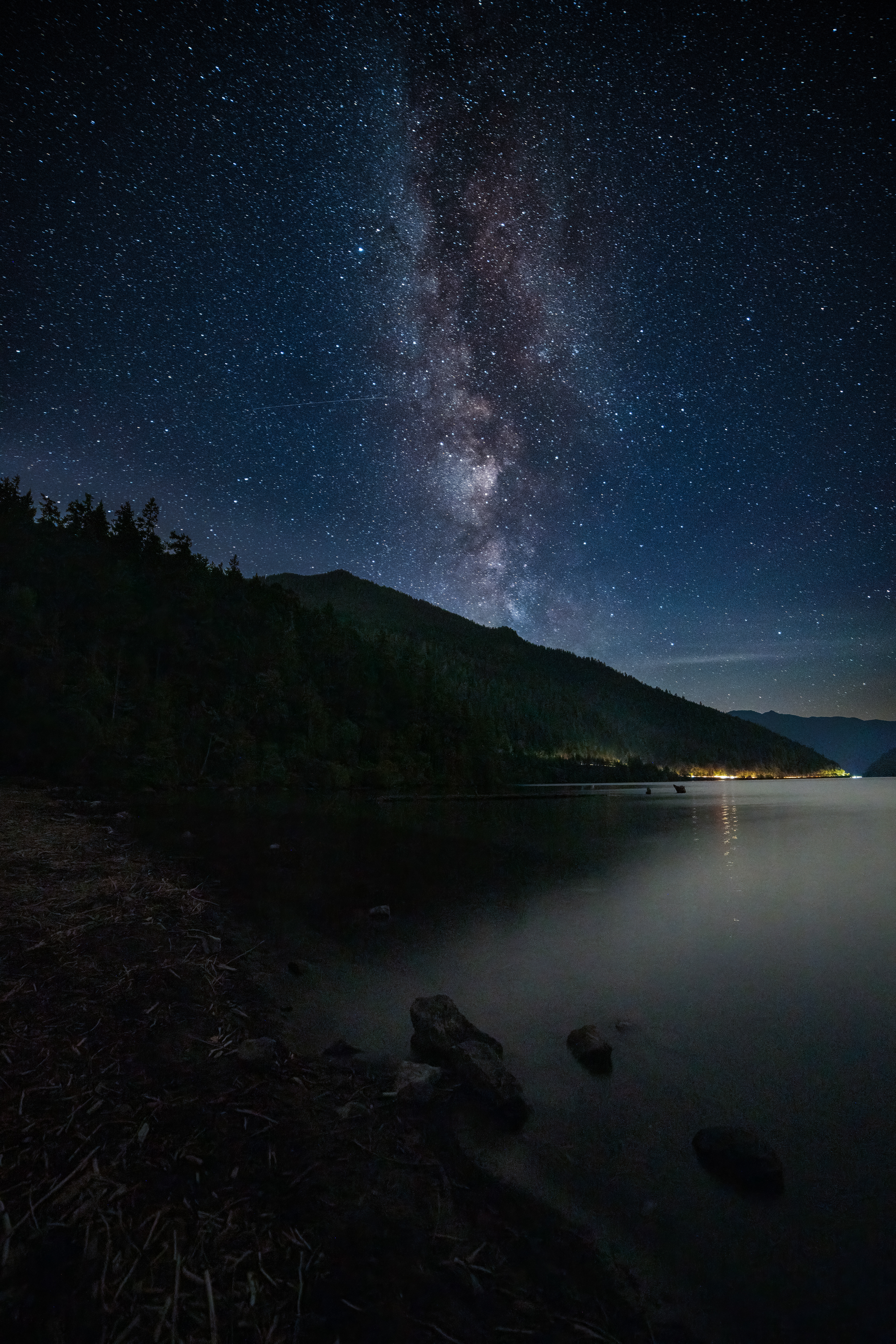 Milk Way over Lake Crescent