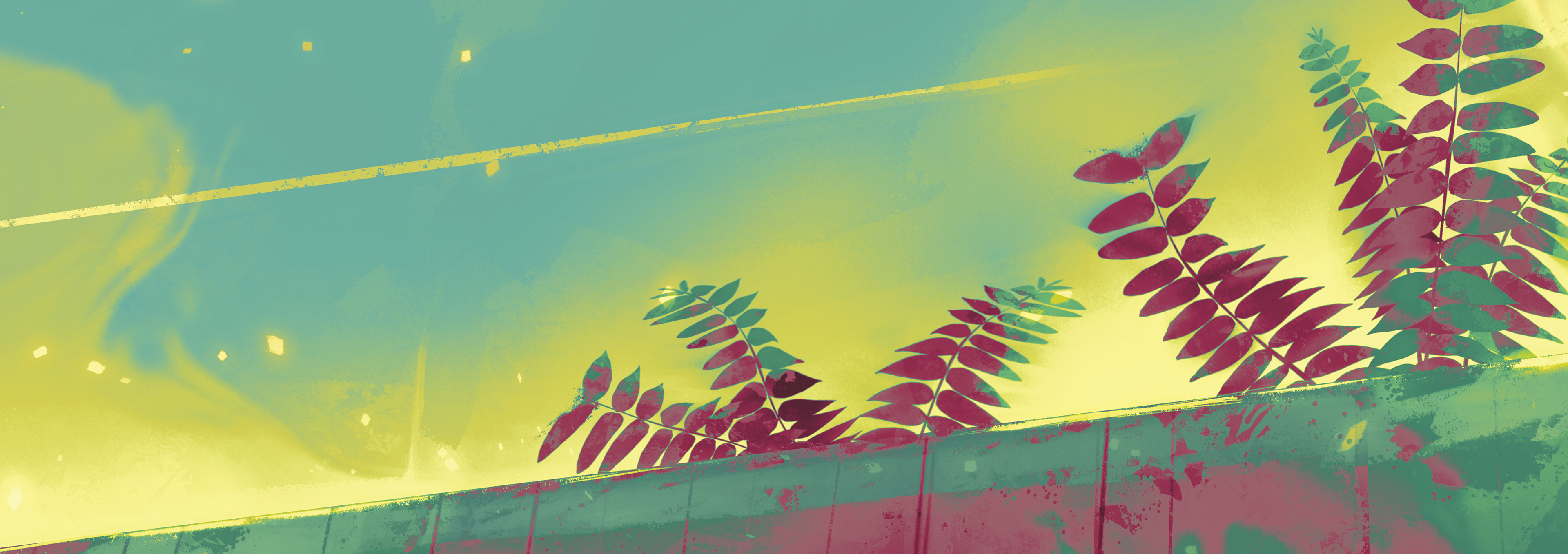  by lucy methner, environment concept art of berlin in summer from the visual development project caliente 