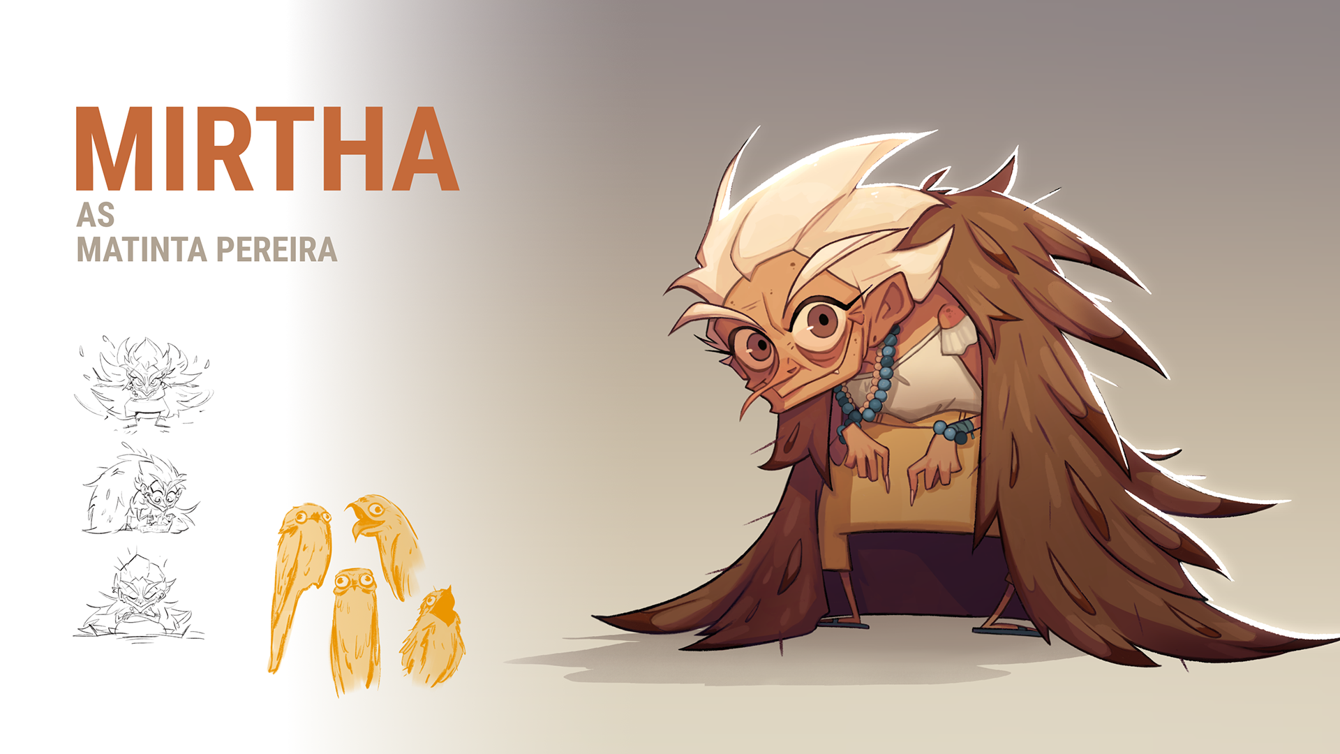 character design by lucy methner showing mirtha an old lady from the visual development project caliente