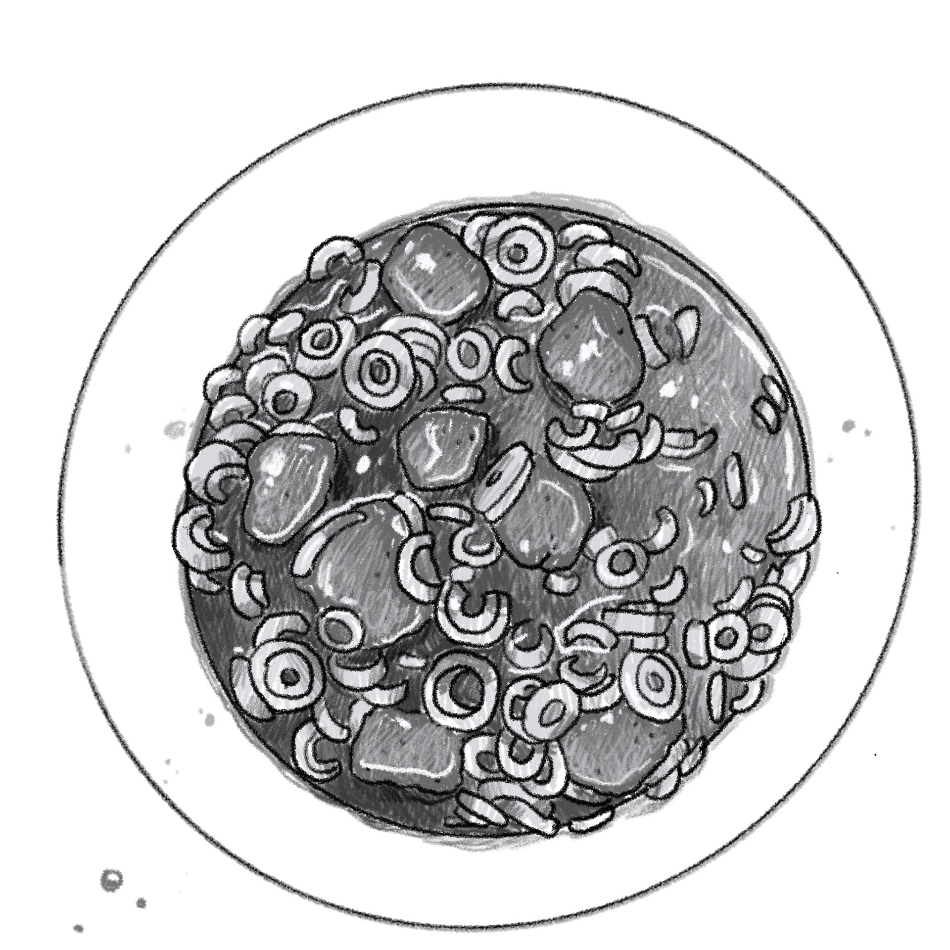 With Hot Dogs - food illustration