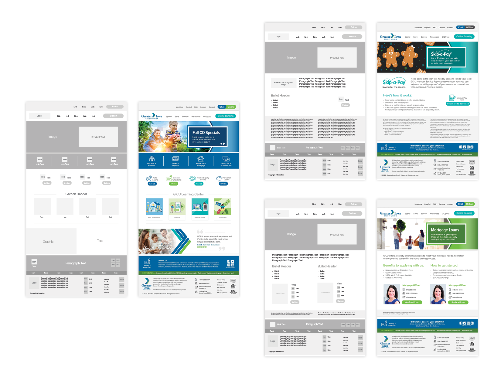 Website Framework & Design mockups