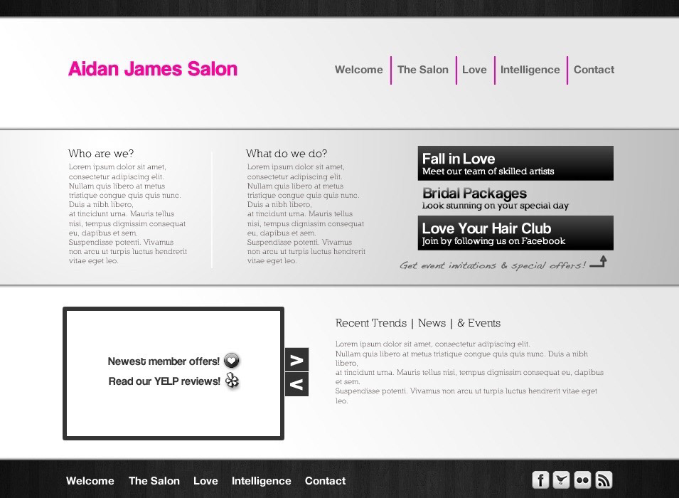 Homepage & UI for Web - Beauty Services