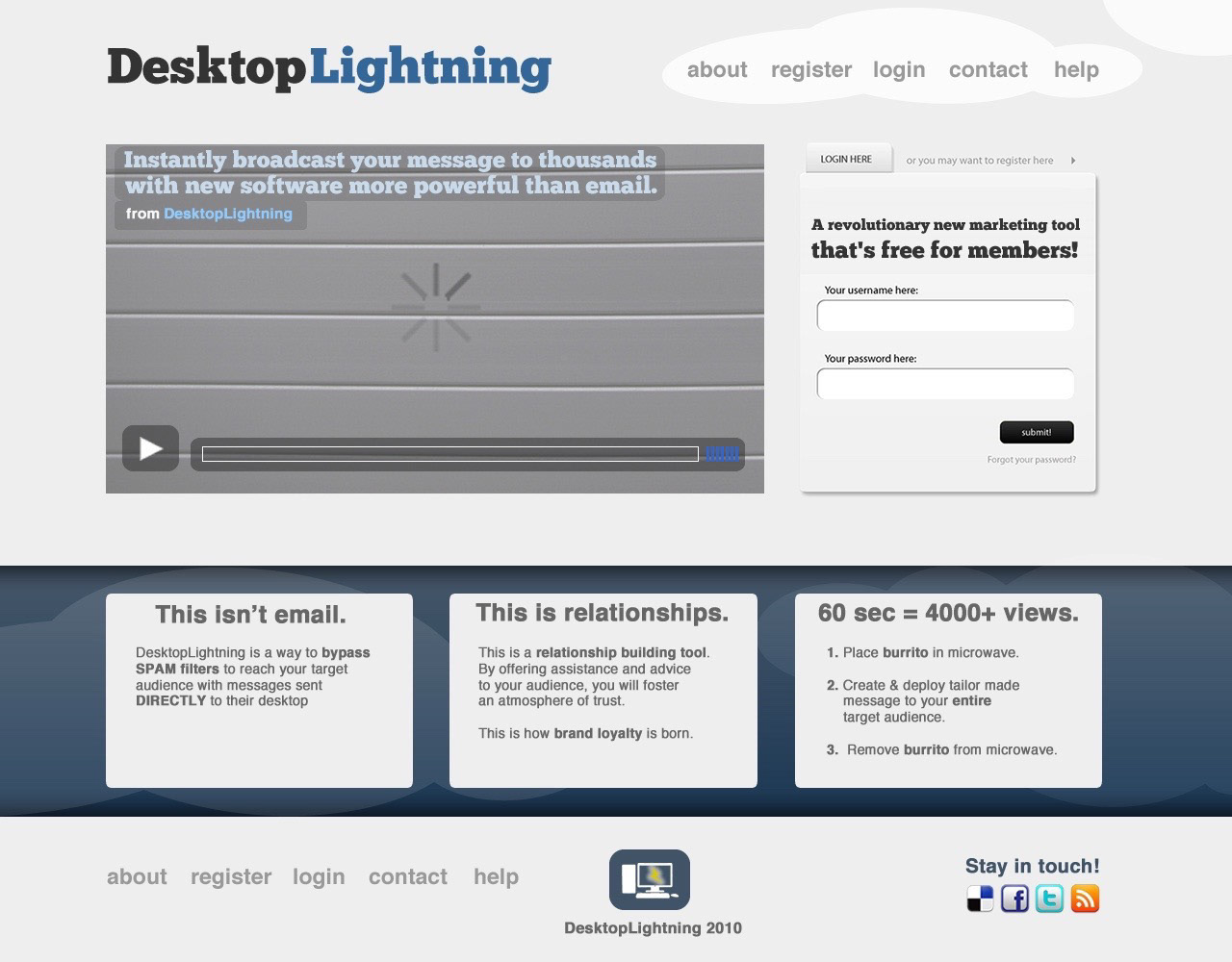 Custom homepage - digital networking