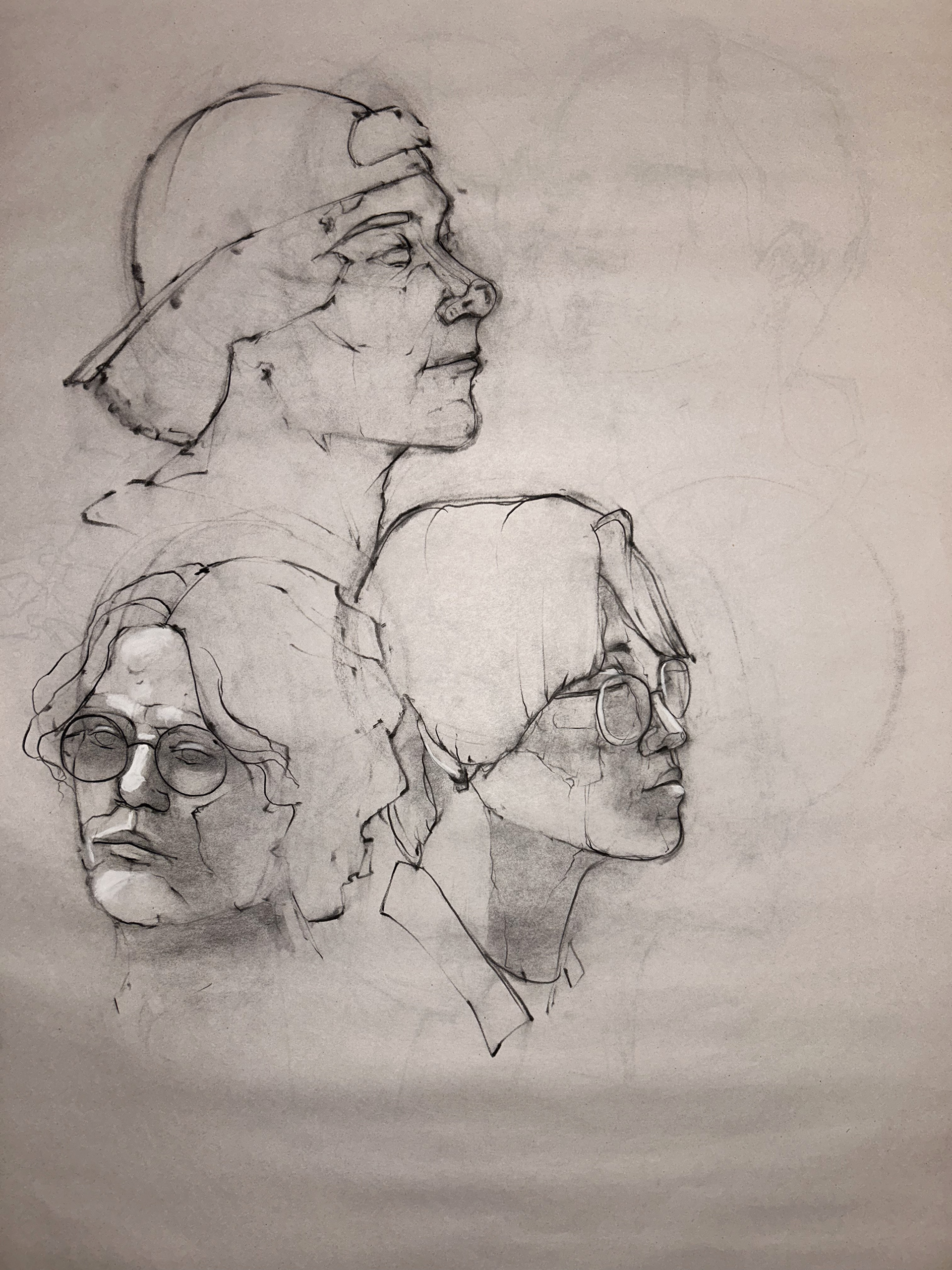 Charcoal and Chalk on Newsprint 24" x 36"