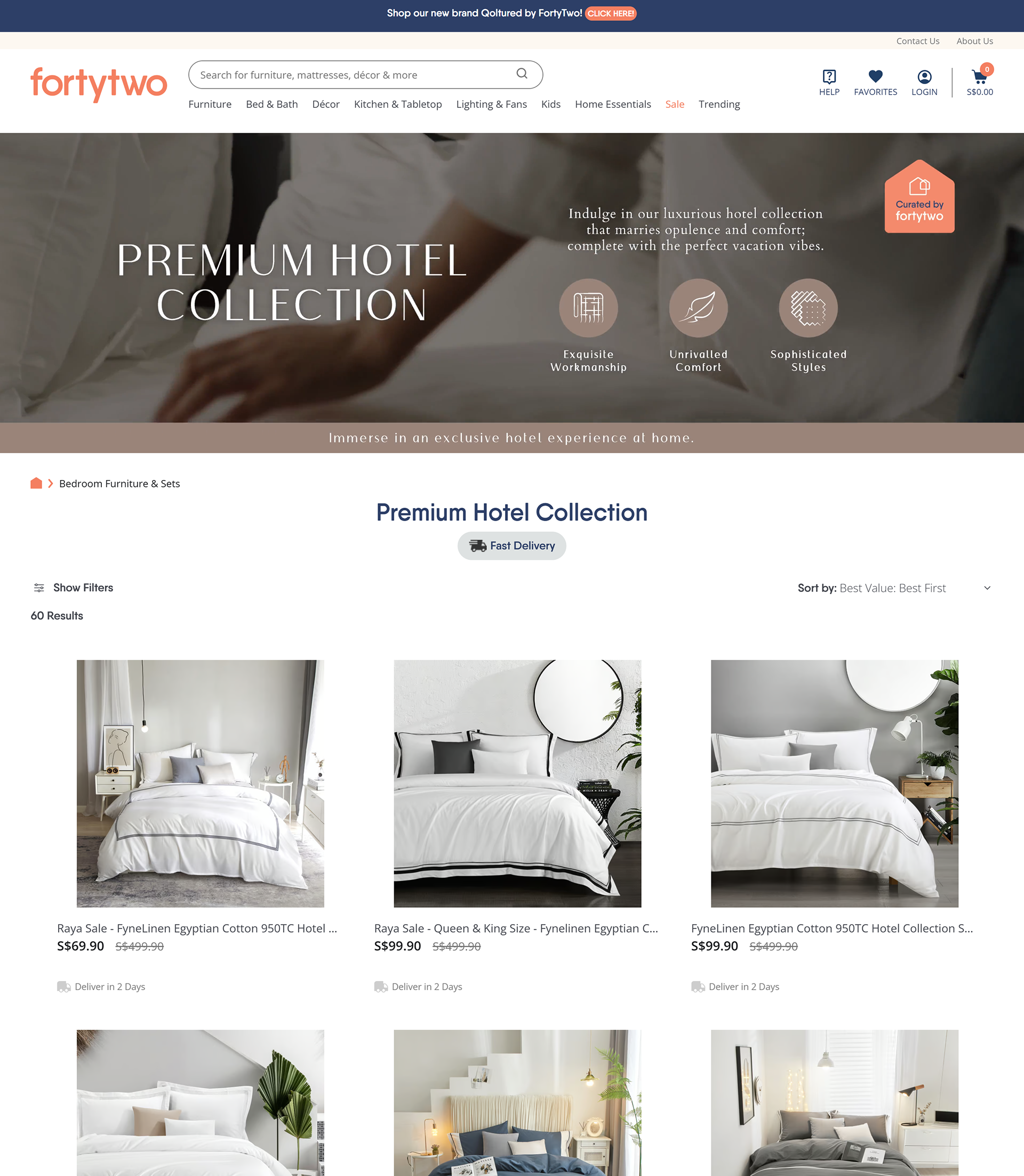 Premium Hotel Collection Landing Page Banner