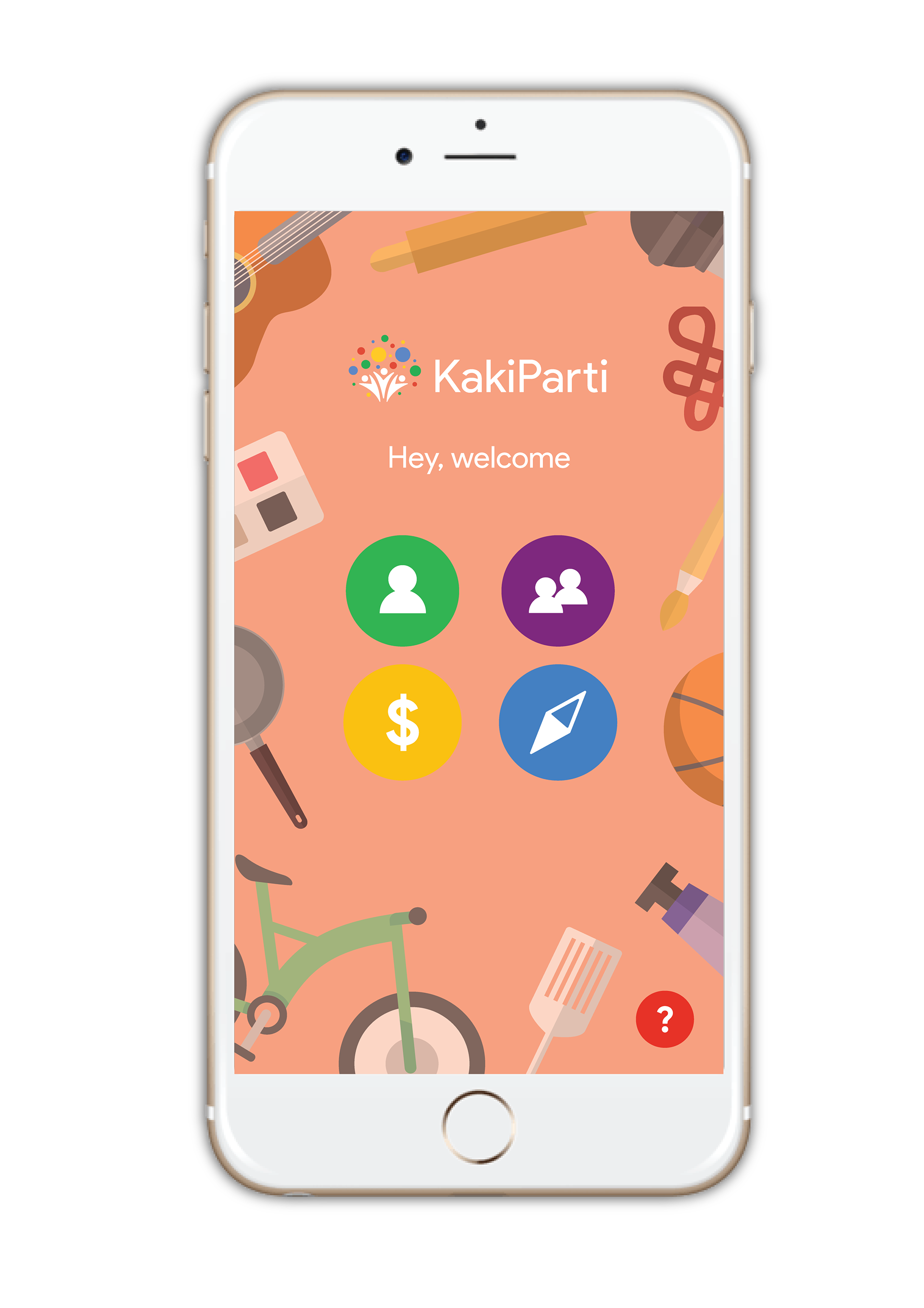 KakiParti App (Home Page)