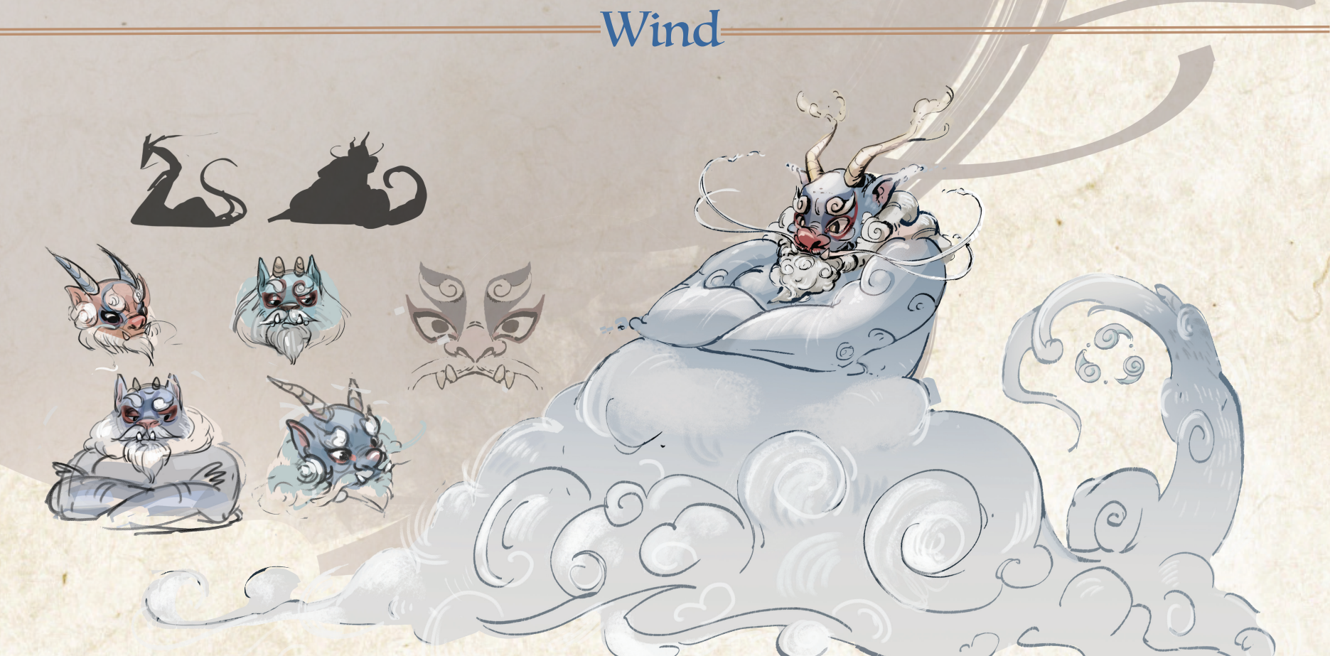 Wind is an ancient god who helps the princess on her journey.