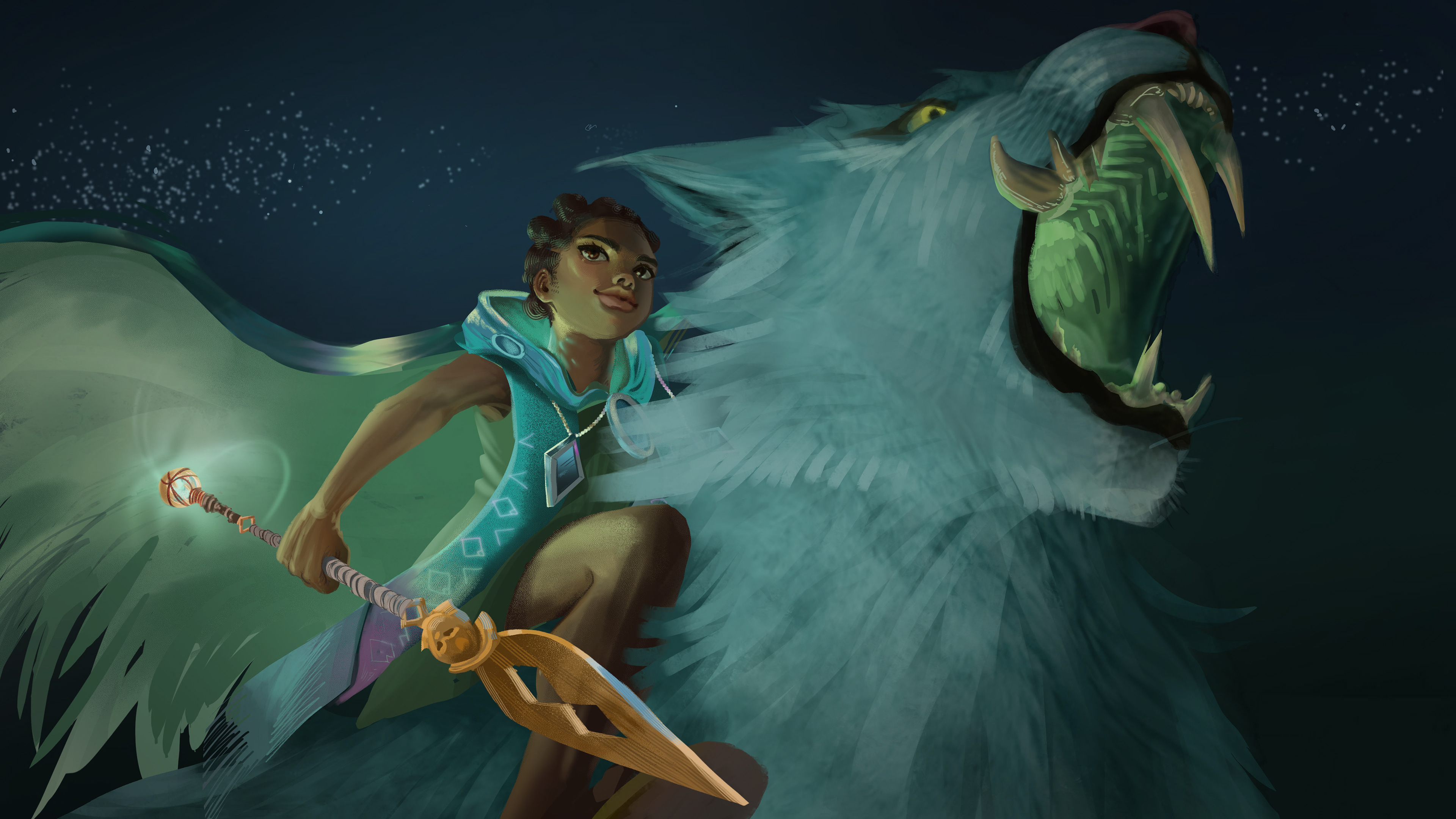 Frame 8 : Tausi claims the title as Bandit Queen and rides into the night.