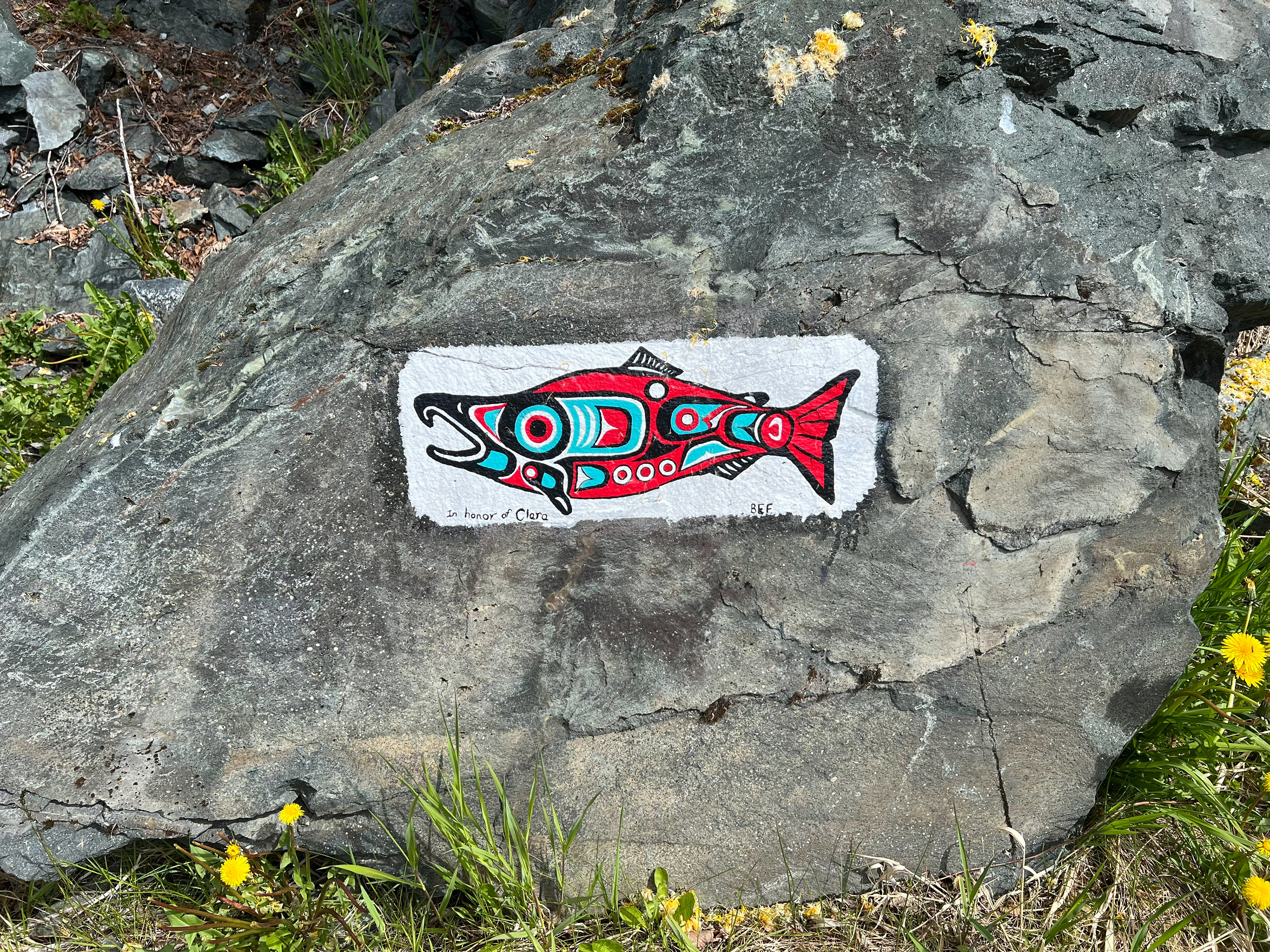 Tlingit Rock Painting, Juneau, Alaska