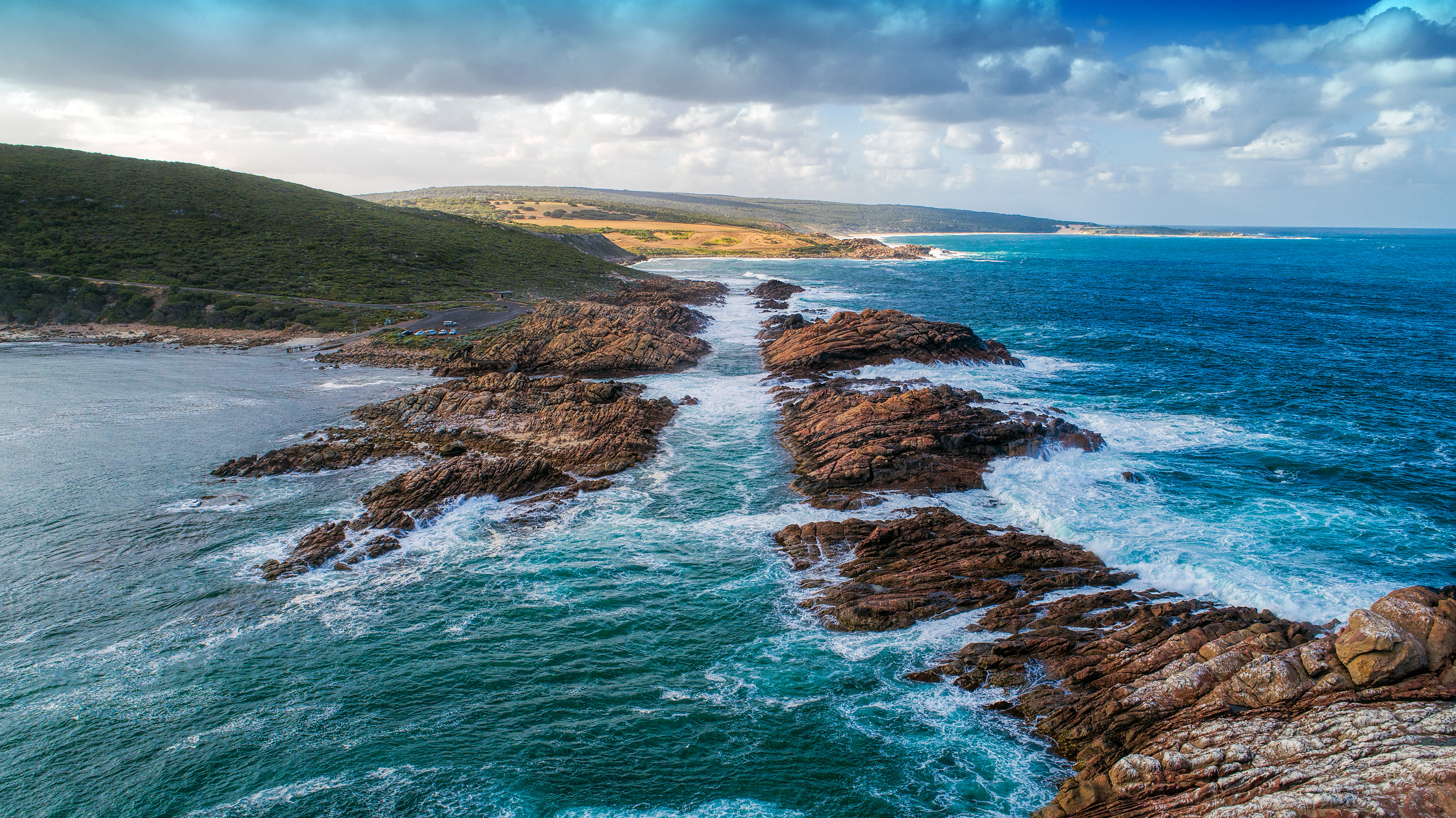 Drone shot of Canal Rocks, Bussselton, Western Australia
