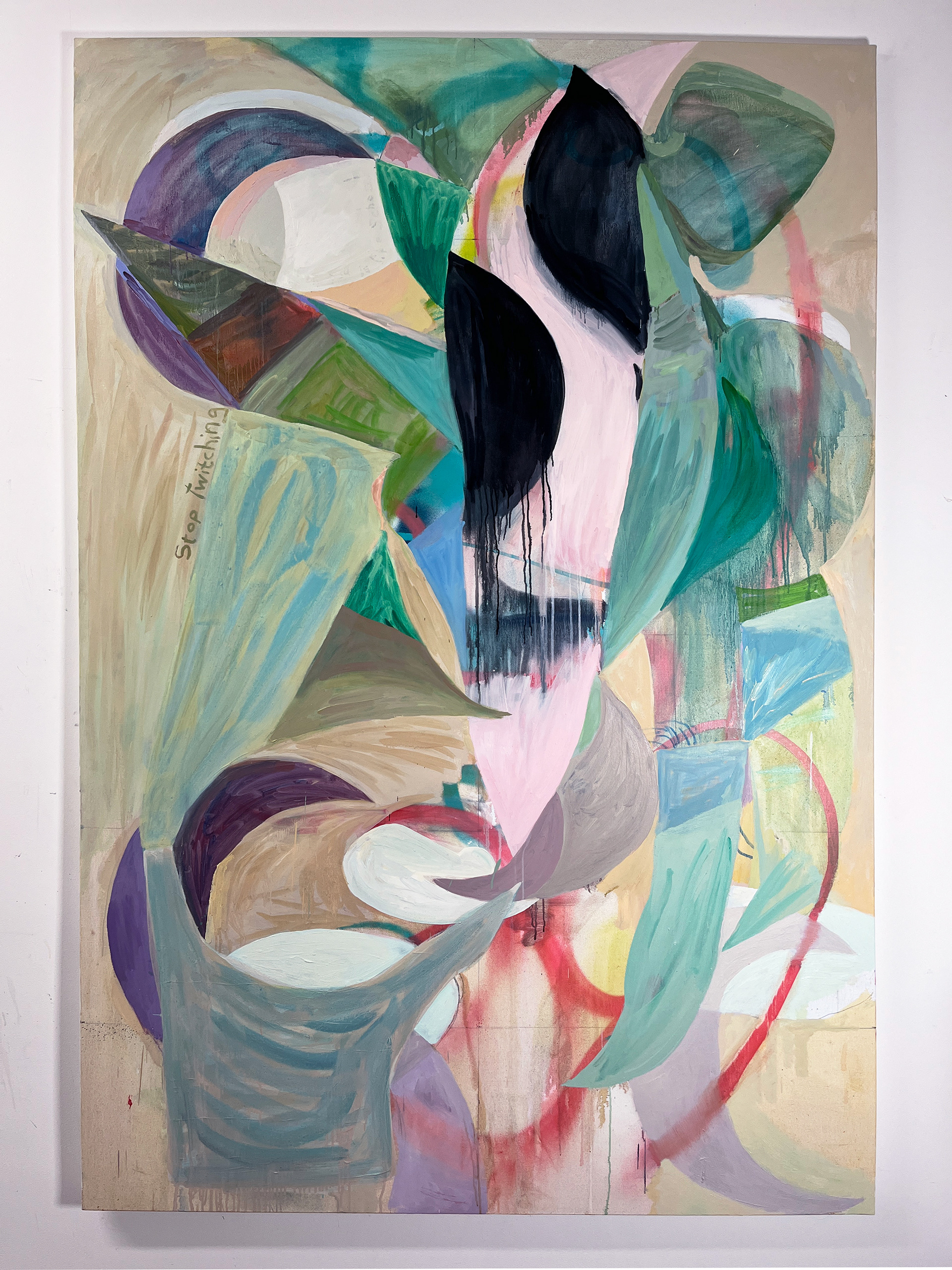 Stop twitching, Oil on linen, 120 x 200 cm, 2025