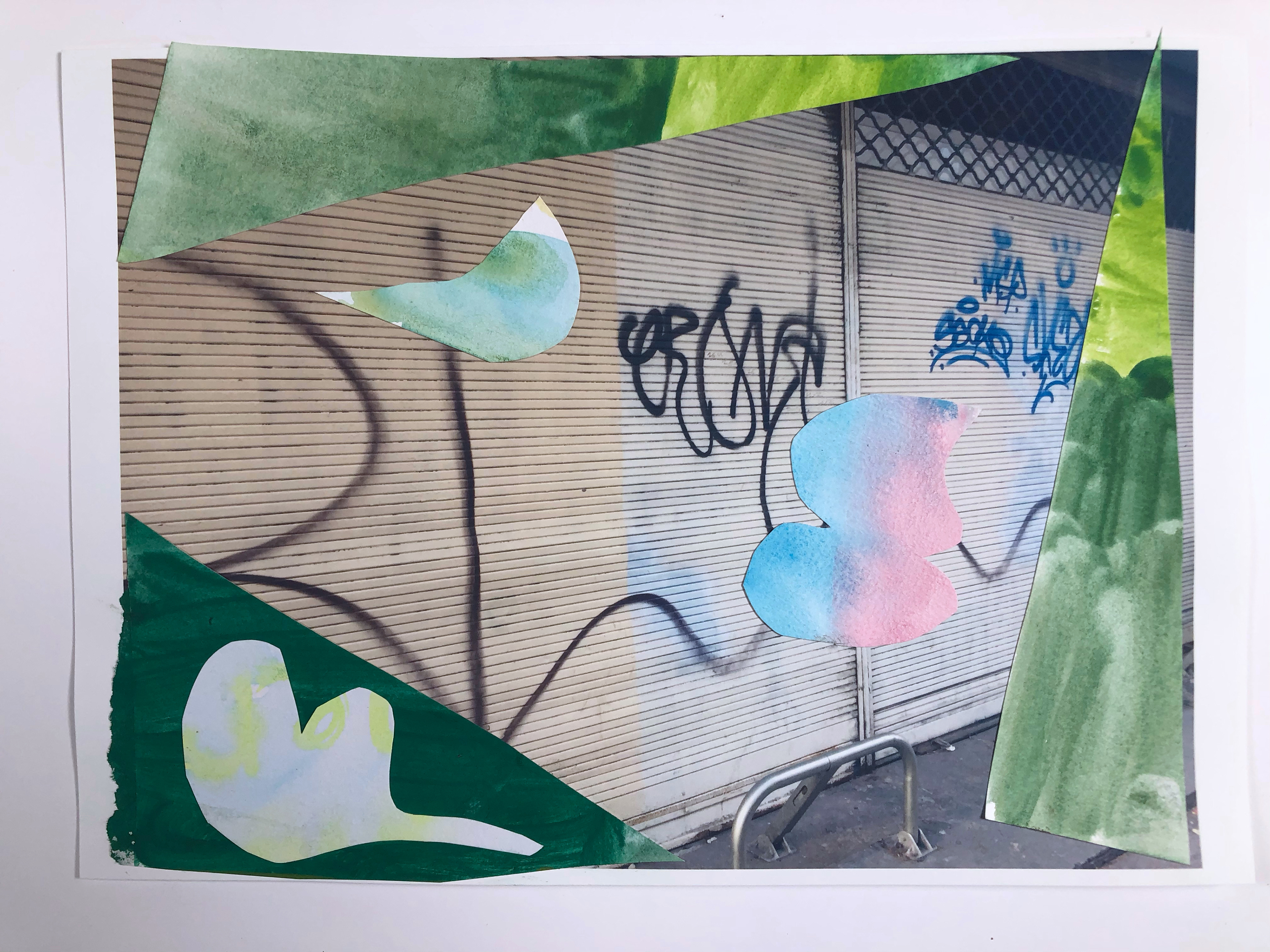 In the wrong film, Gouache and inkjet, 29 x 20,5 cm, 2022 (Sold)
