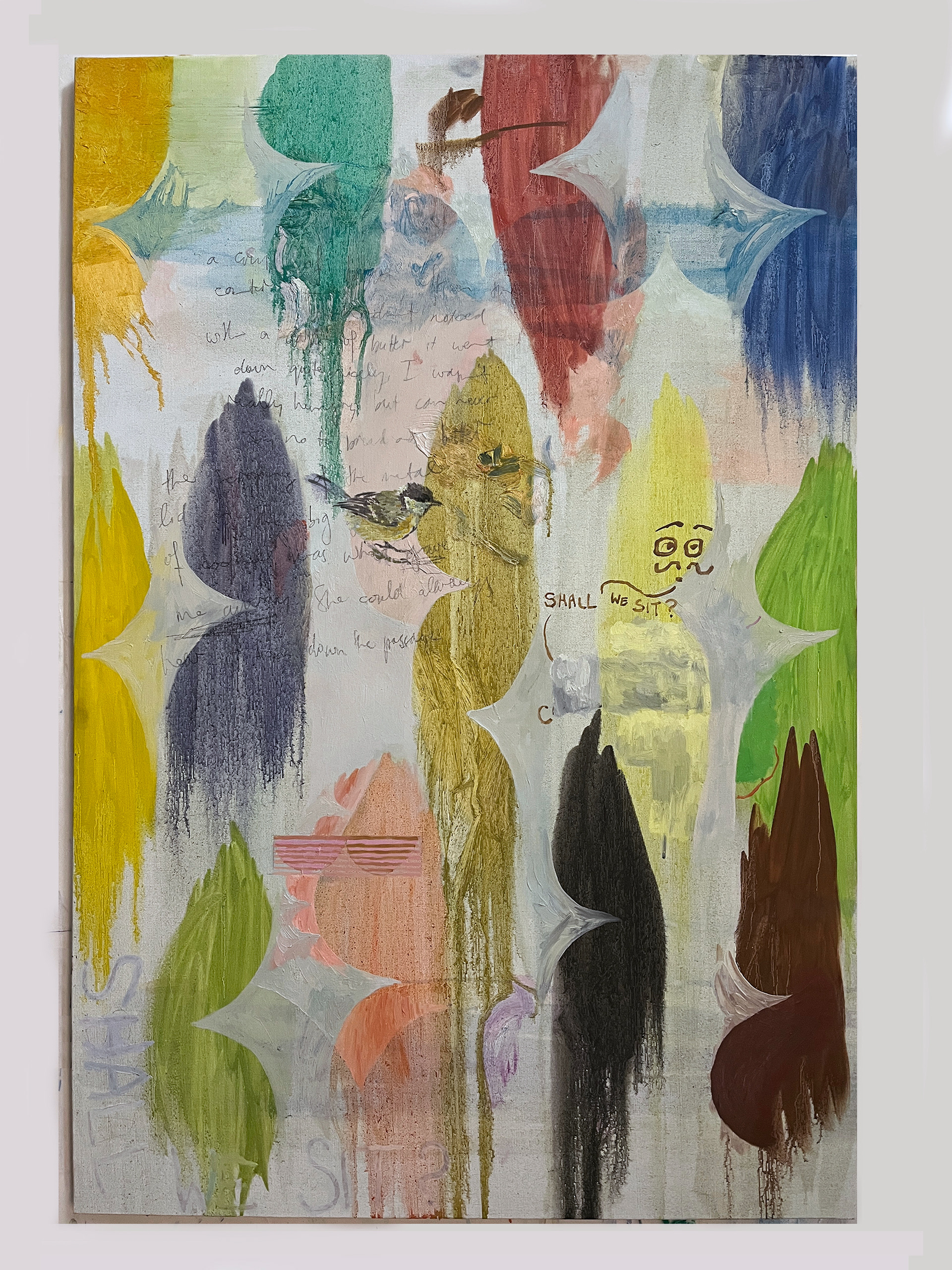 Shall we sit? 80 x 120 cm, oil on linen, 2024