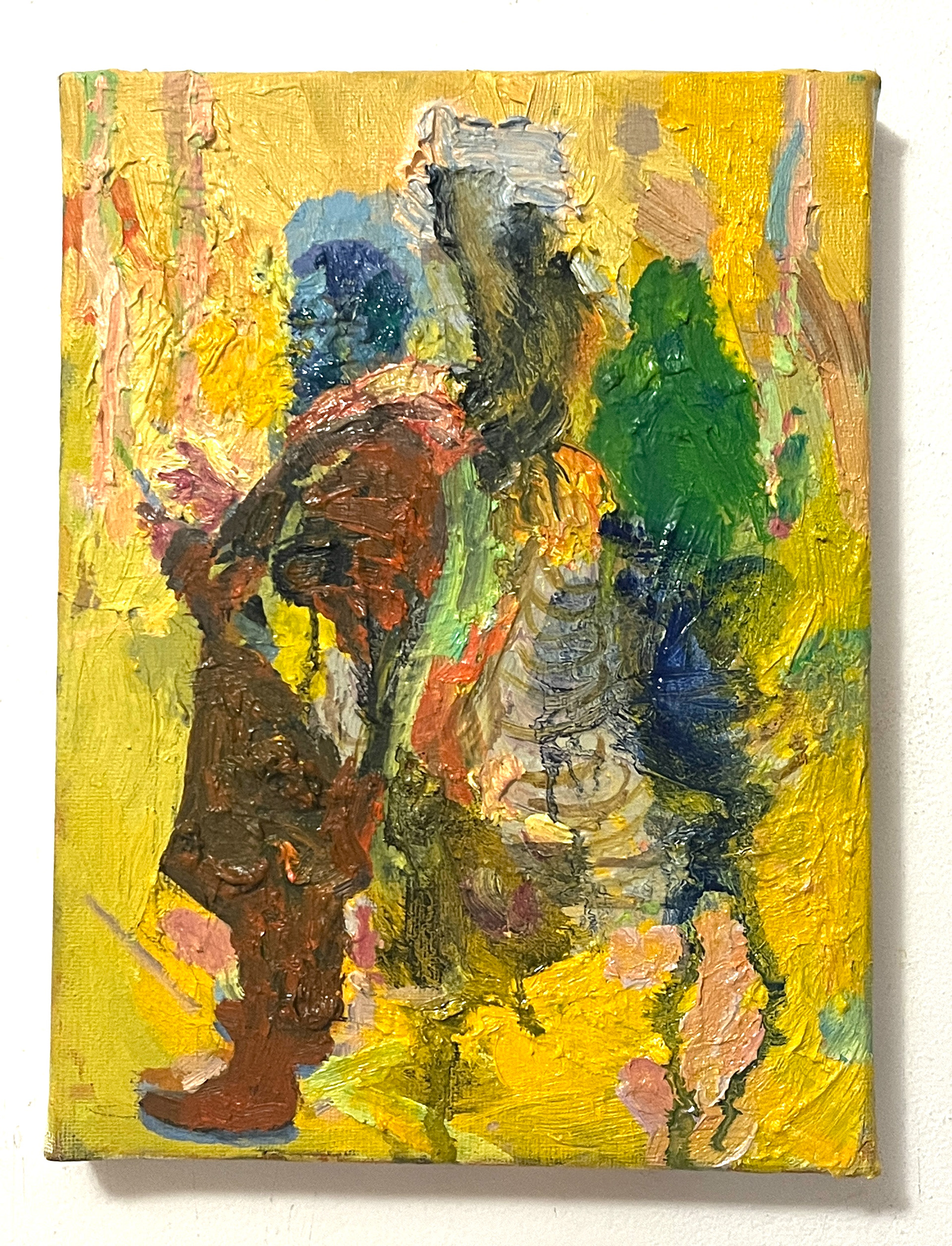 Moshekwa on his phone, 30 x 40 cm, 2024