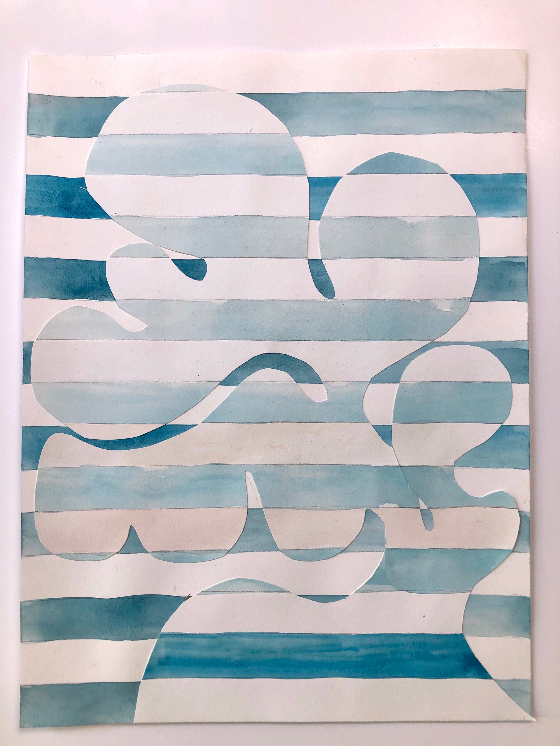 Um, gouache on paper, 24 x 32 cm, 2017 Sold (140 euros)
