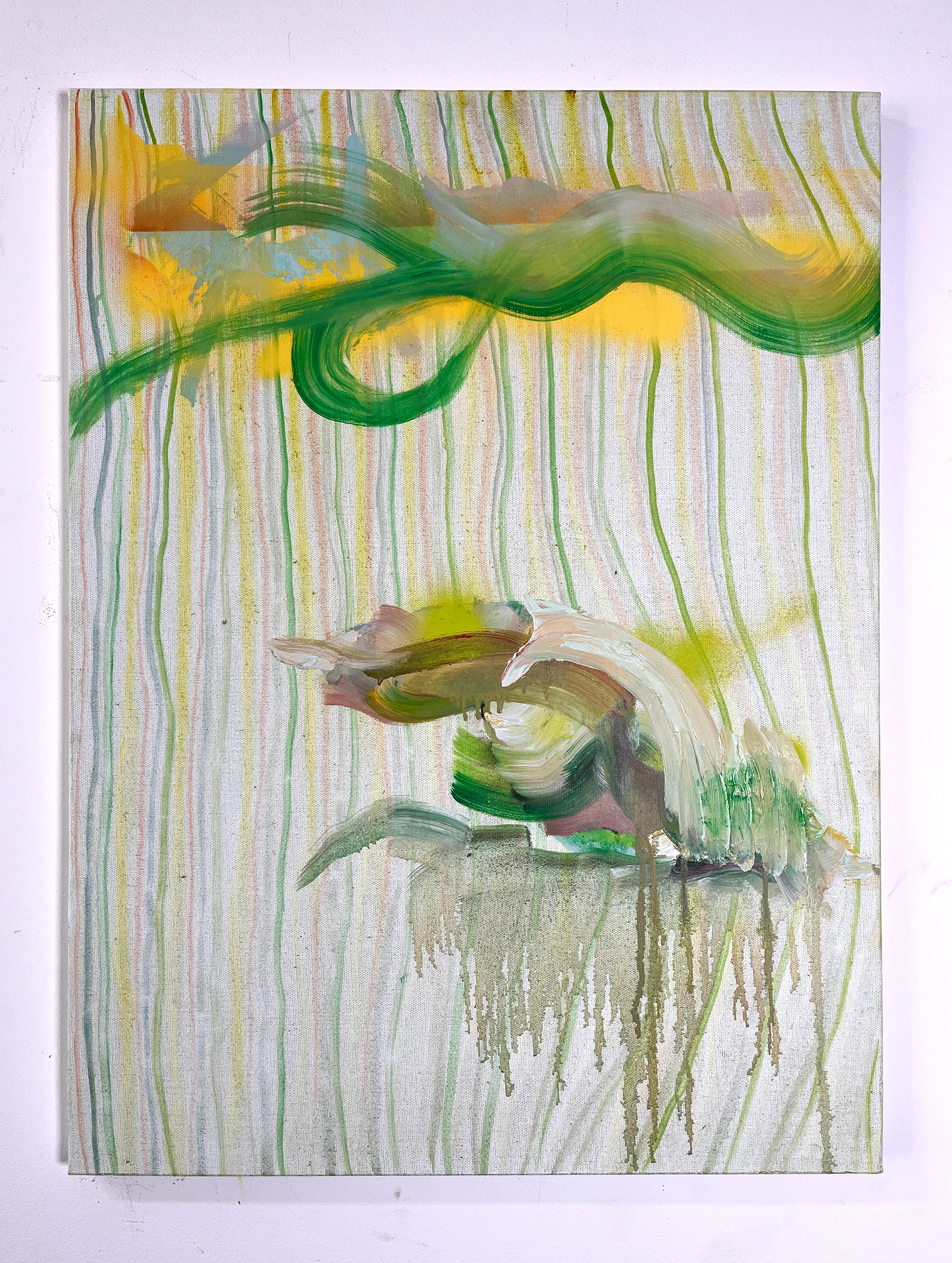 Goodbye cruel world it’s time to purge myself in the cold oceans of my birth town, 60 x 80 cm, oil on linen, 2024