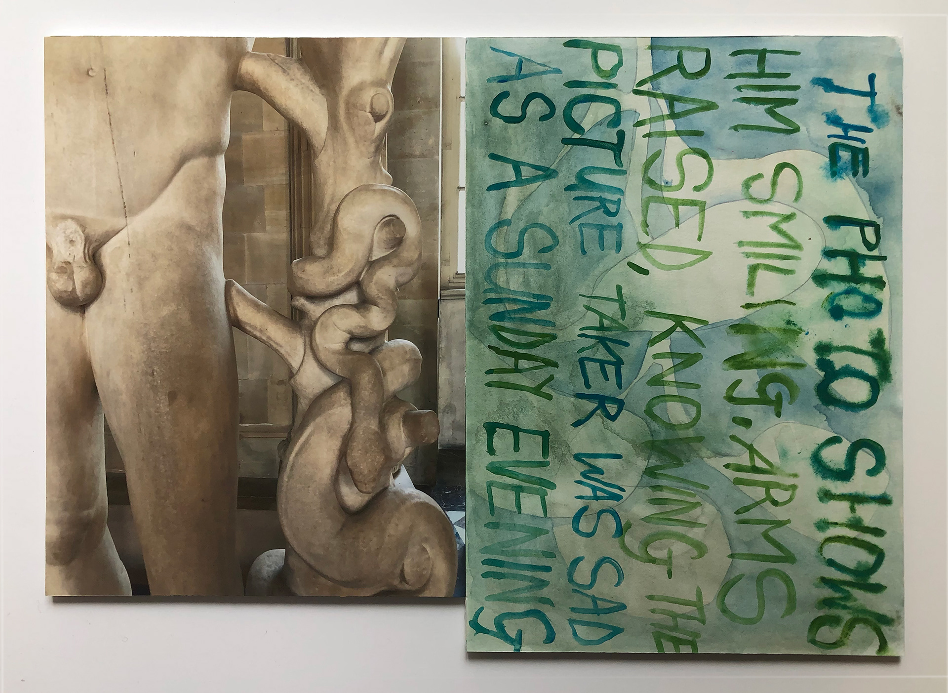 Arms raised, knowing the taker, inkjet and gouache, pencil on paper, 41 x29 cm, 2020 (200 euros)