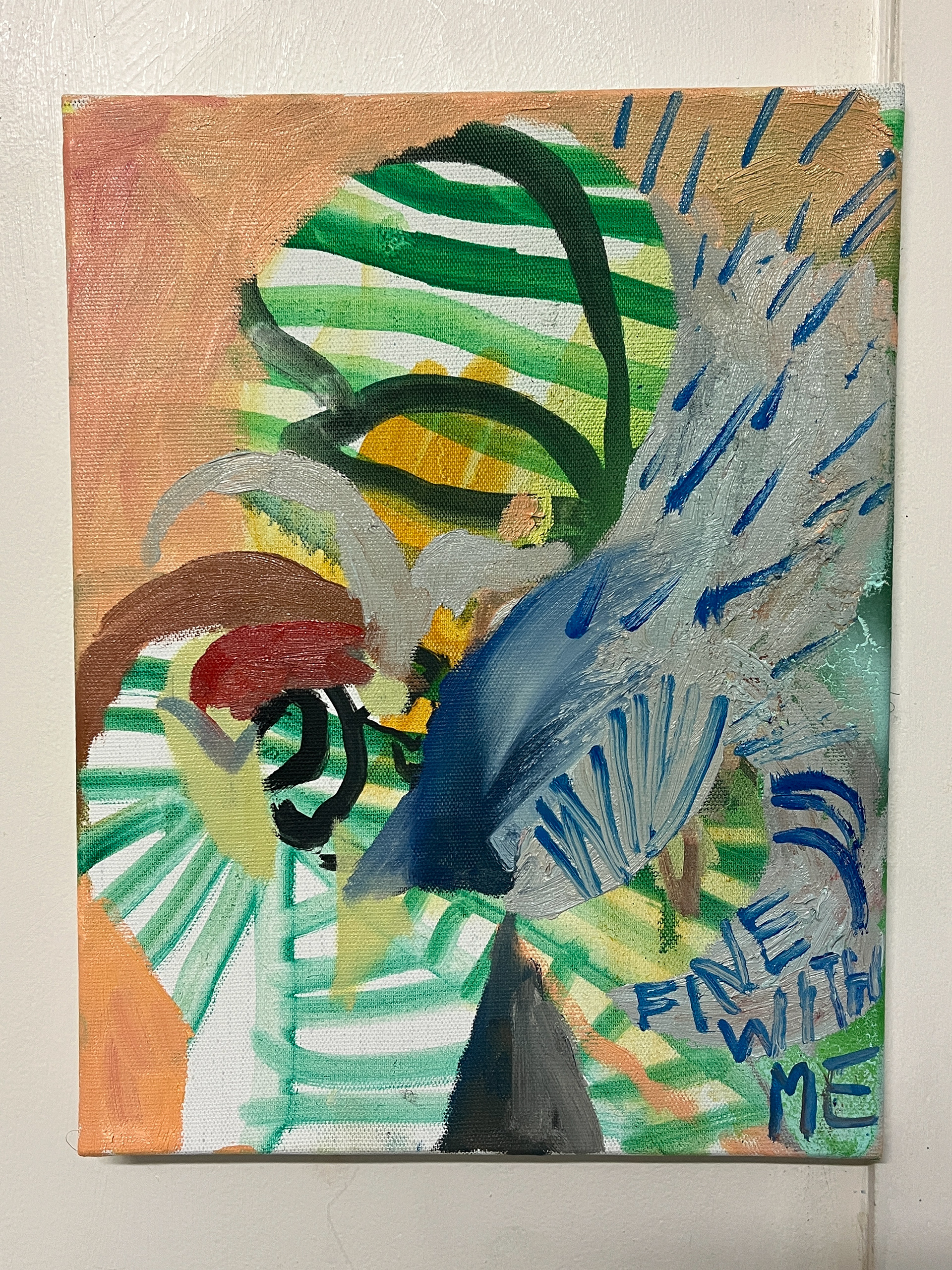 Fine with me, oil on linen