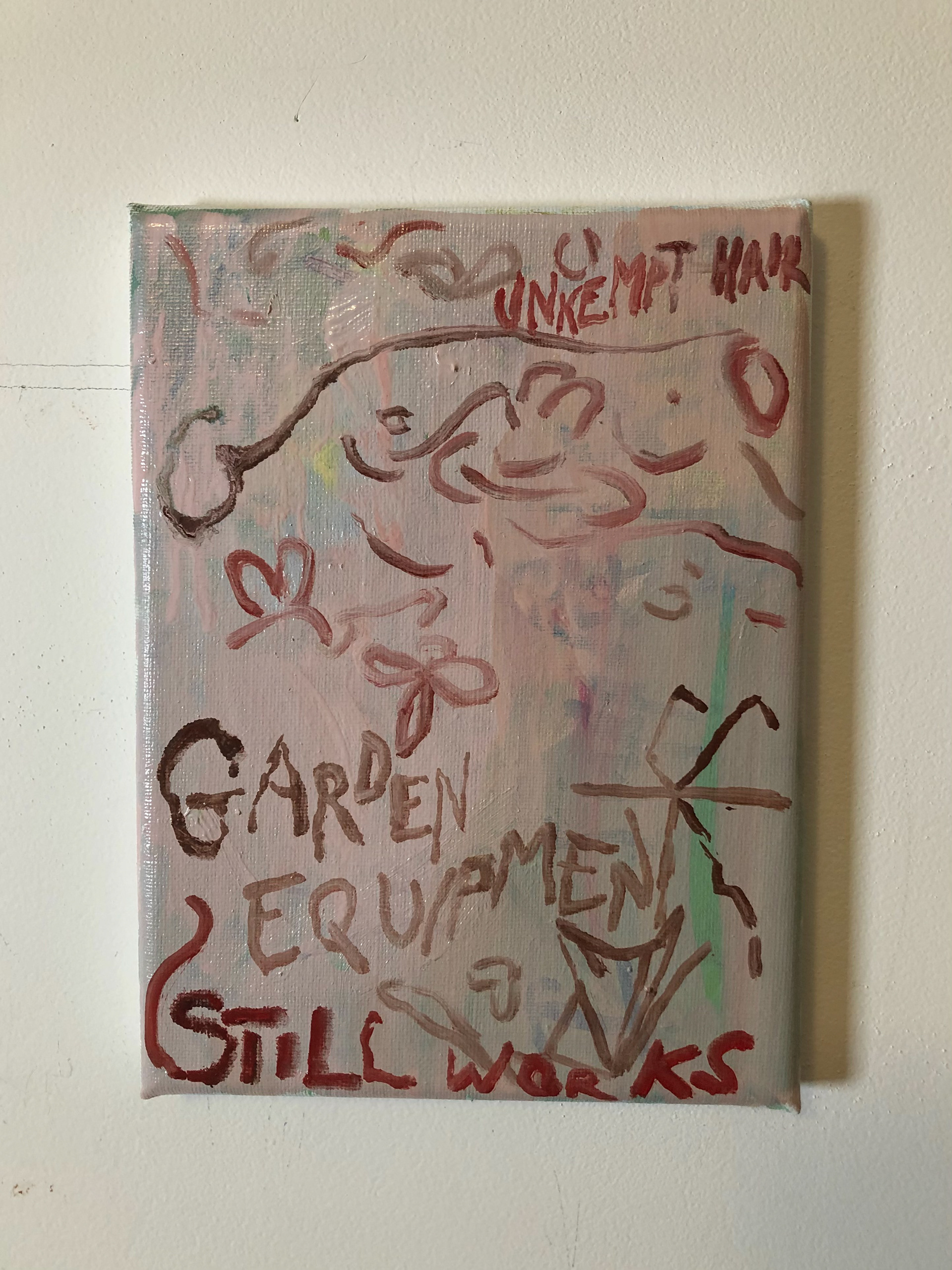Garden equipment still works, oil on canvas, 70 x 120 cm, 2022