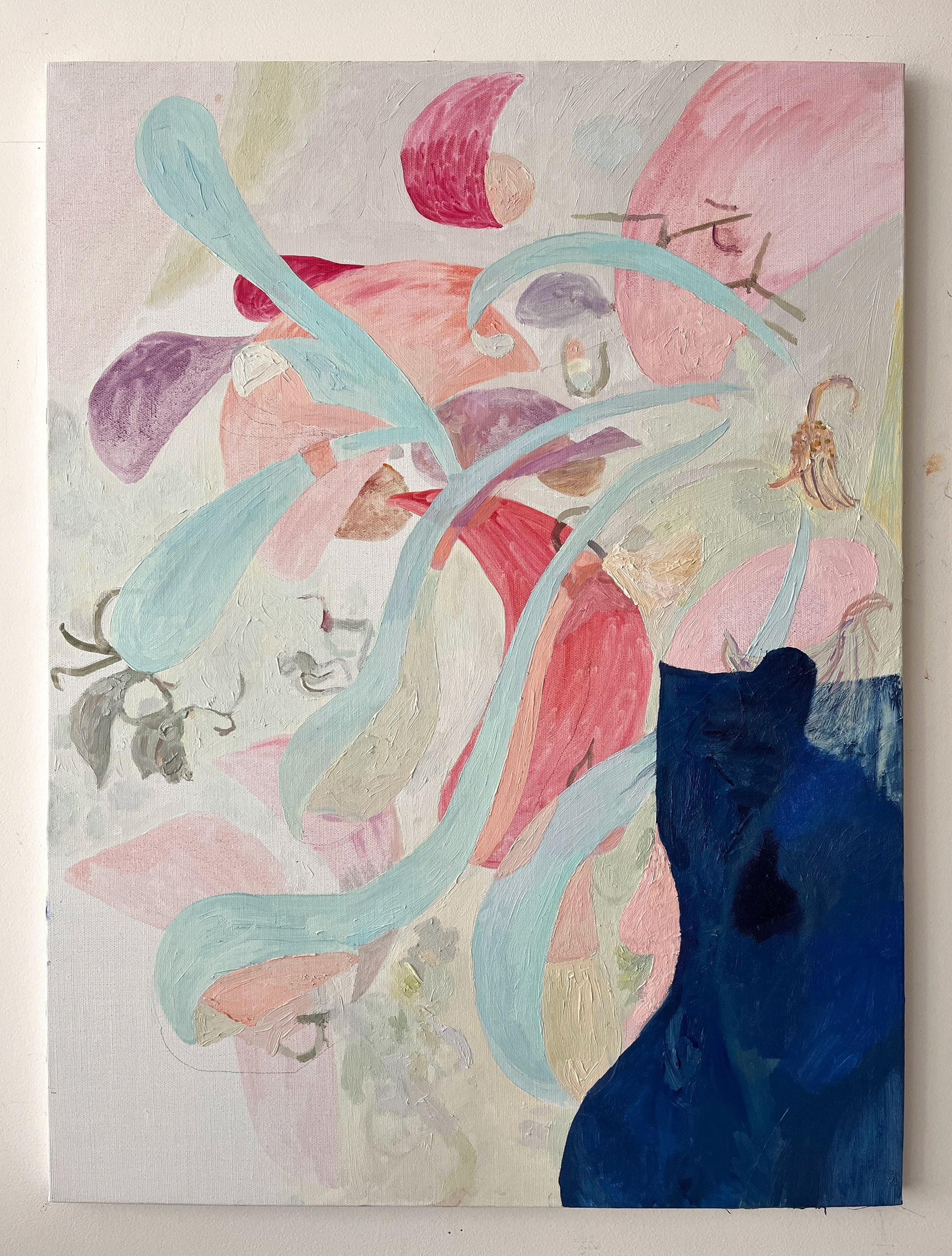 Stop watching the news, 60 x 80 cm, oil on linen, 2024
