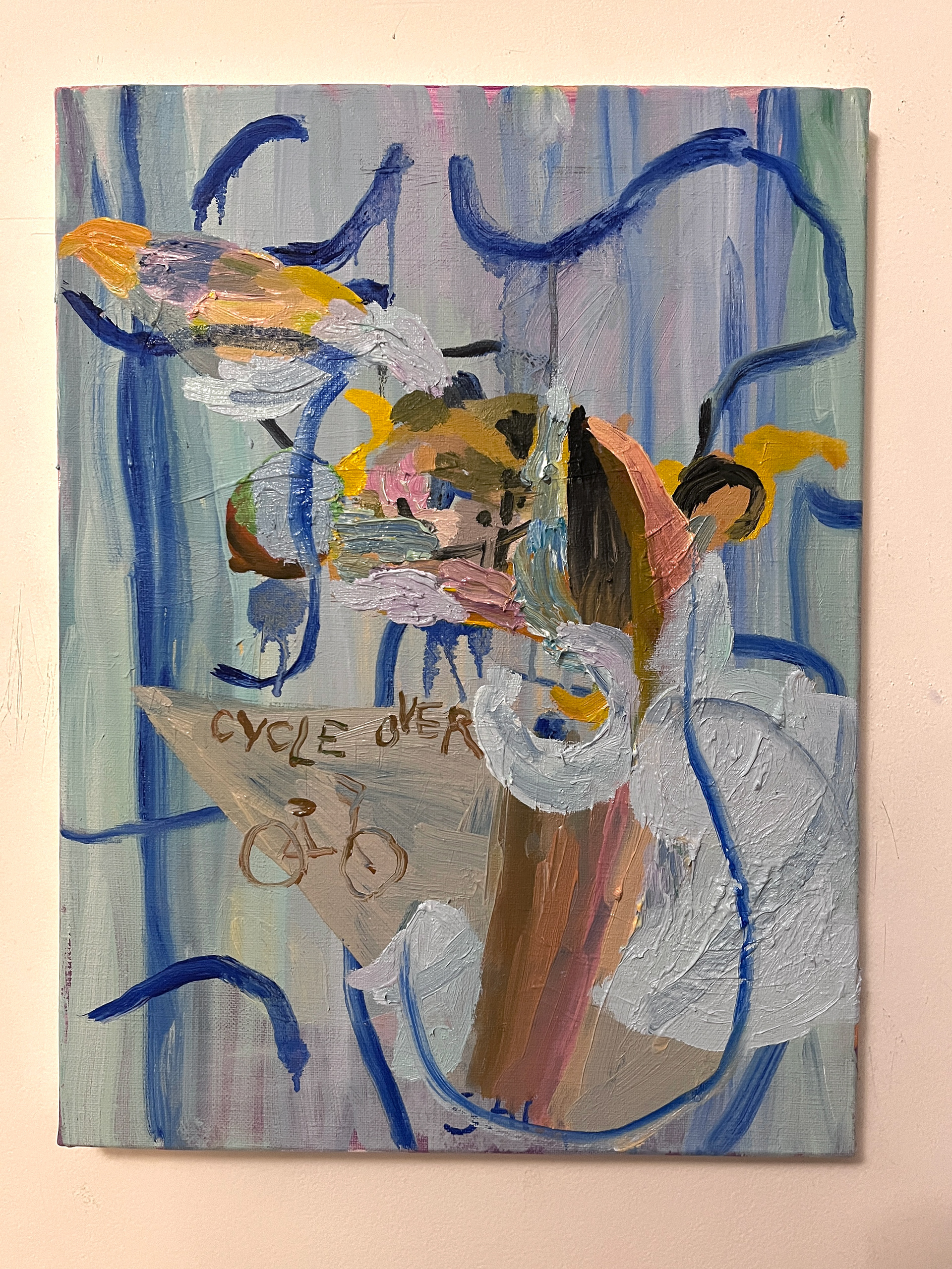 Cycle over, Envy, oil on canvas, 38 x 46 cm, 2024