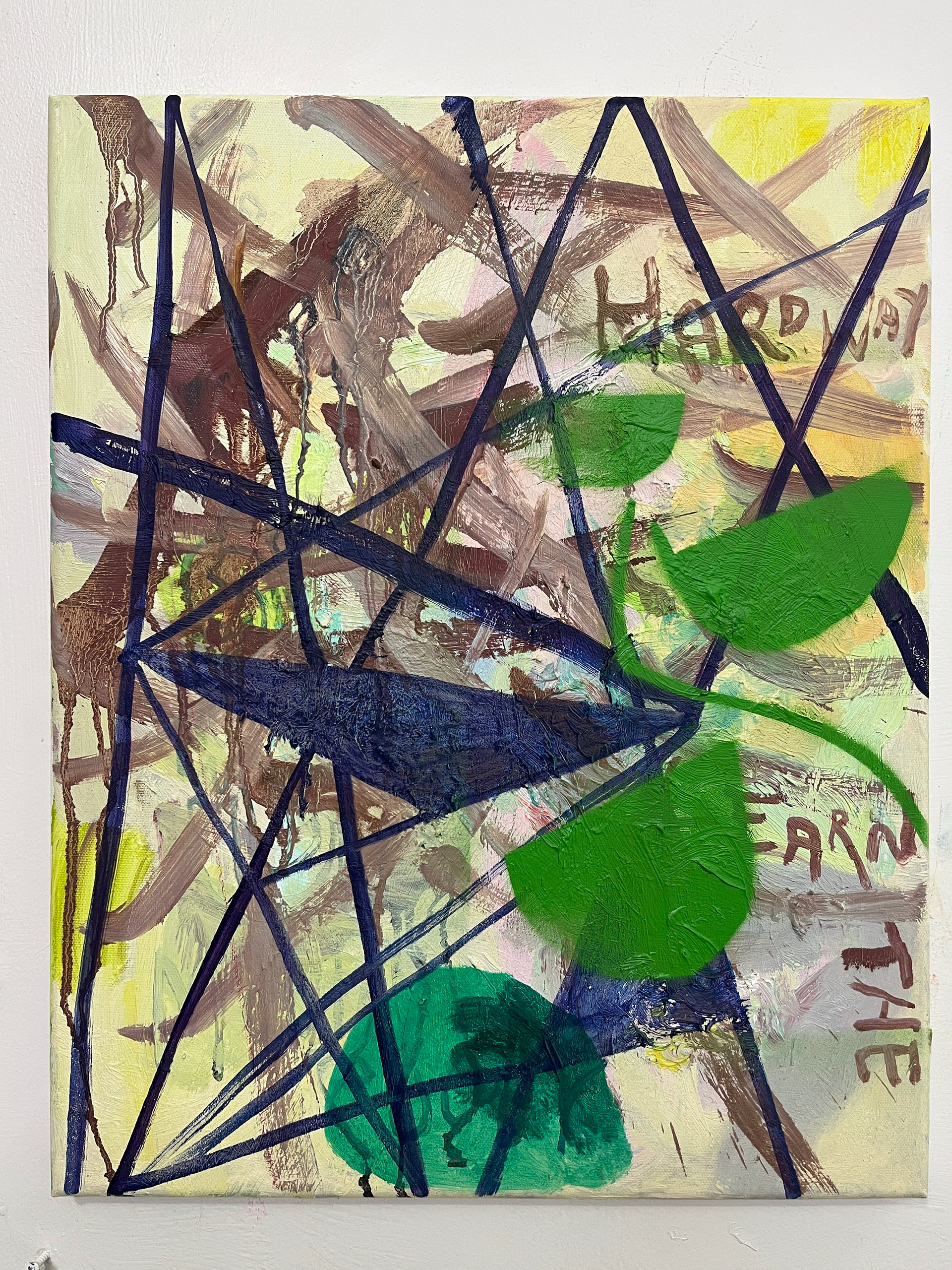 Learn the hard way, oil on linen