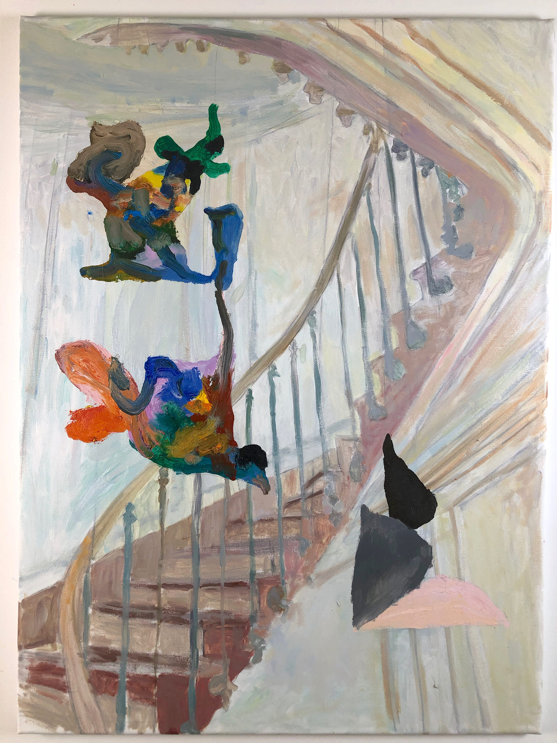 Unsollicited proposal for a mobile, Oil o, canvas, 60 x 80 cm, 2018