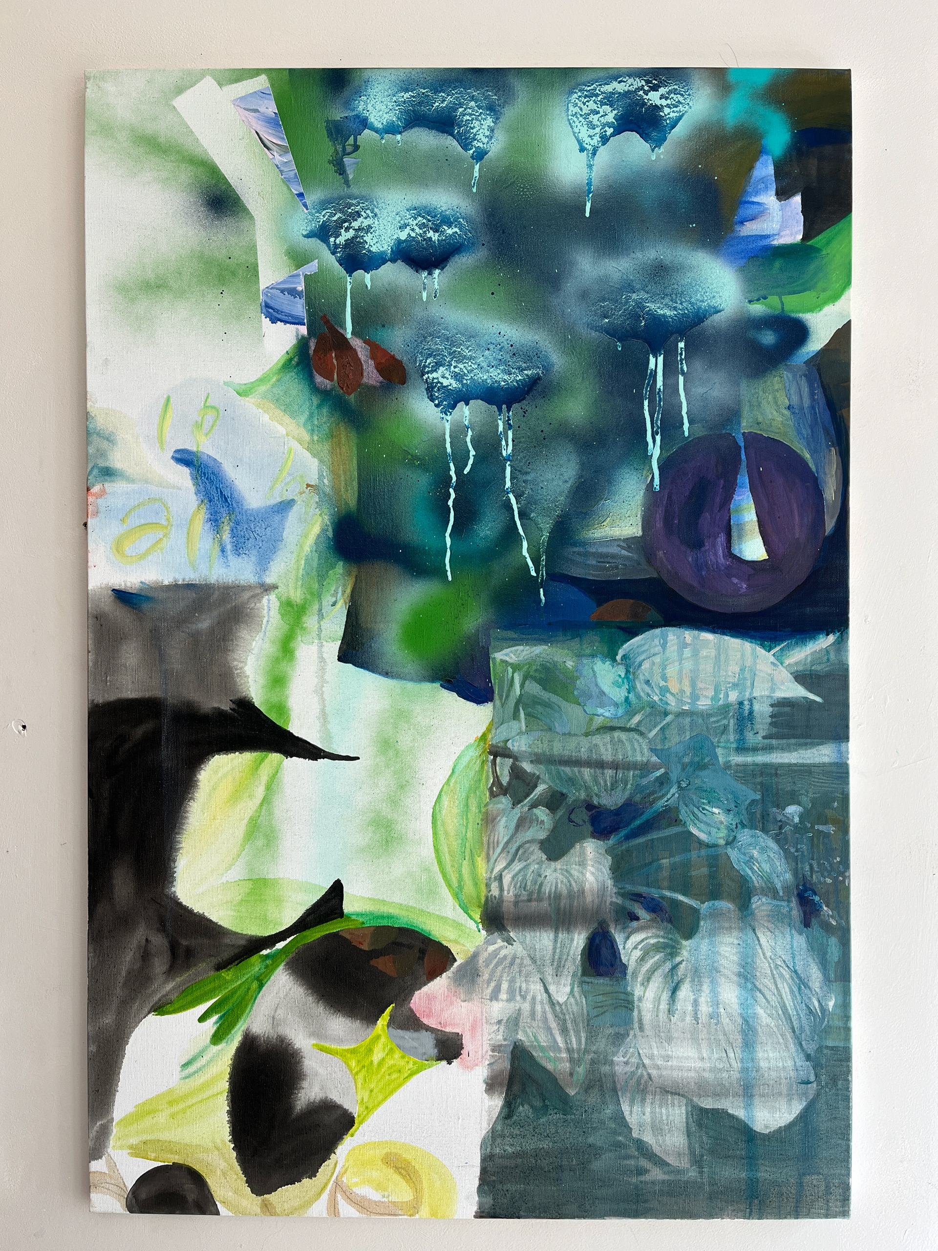 Your garden is watching you, oil on linen, 80 x 120 cm
