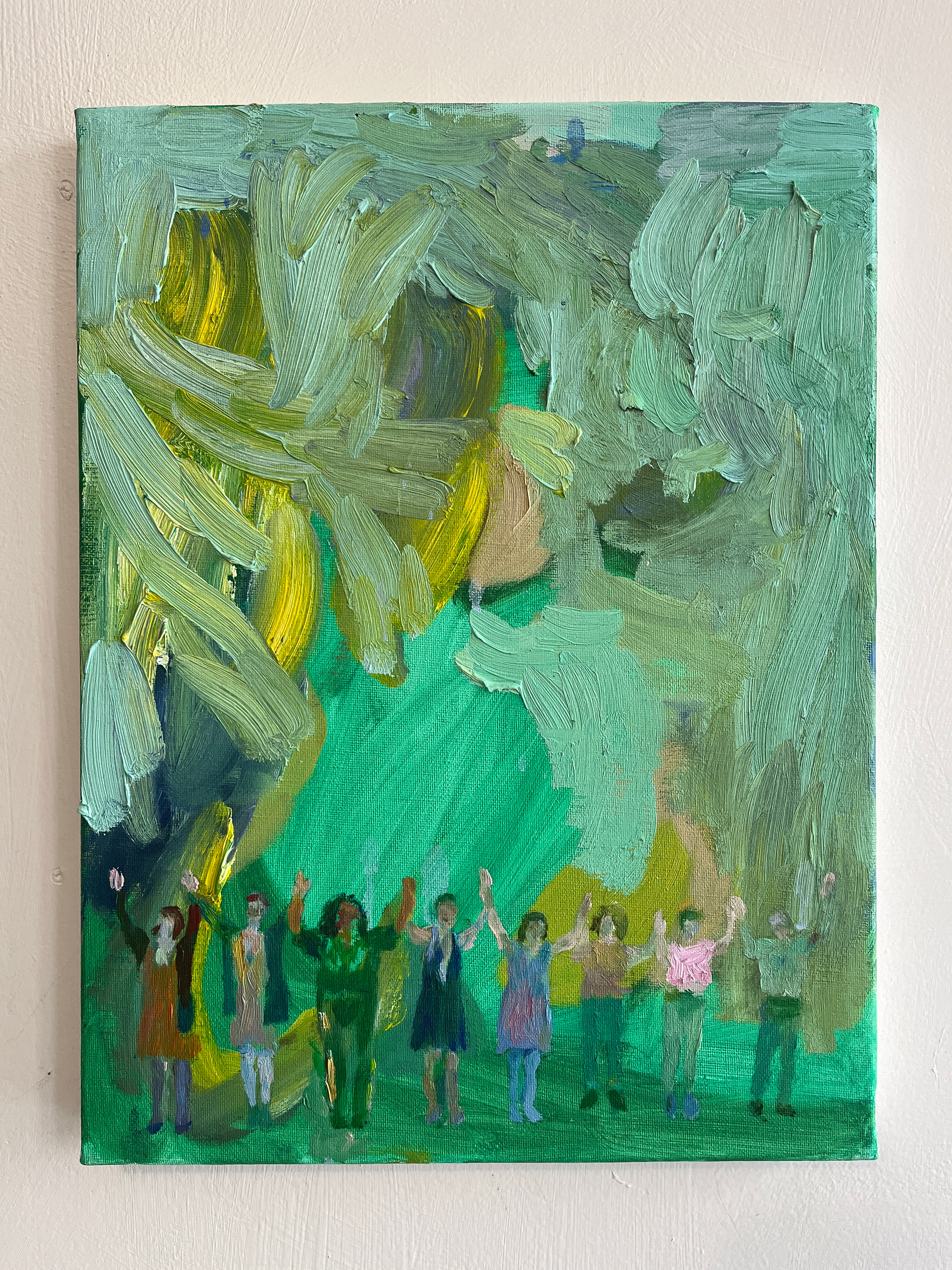 Forest Performance, 35 x 40 cm, Oil on Canvas