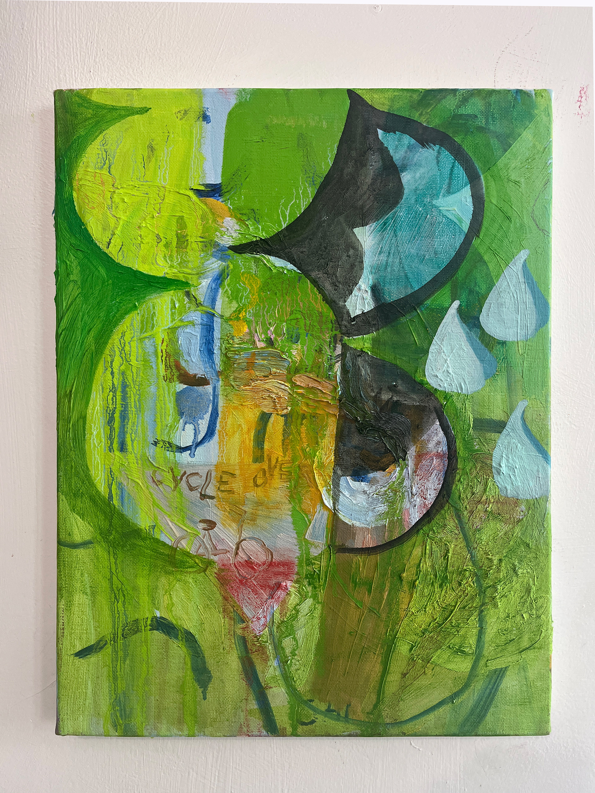 Cycle over, oil on linen 