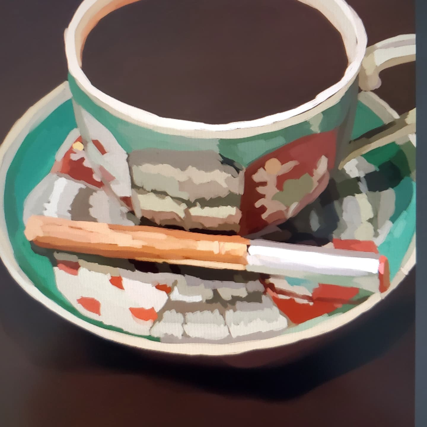 Details of the coffee cup