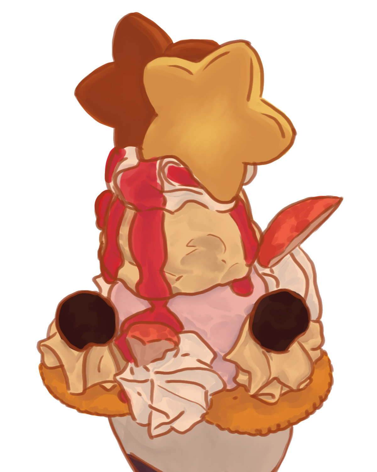 under layer of base colors and lines