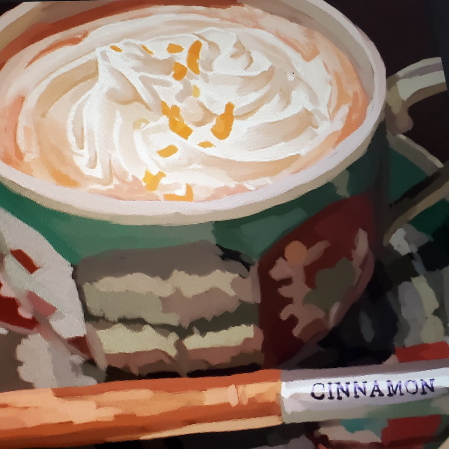 whip cream with orange zest