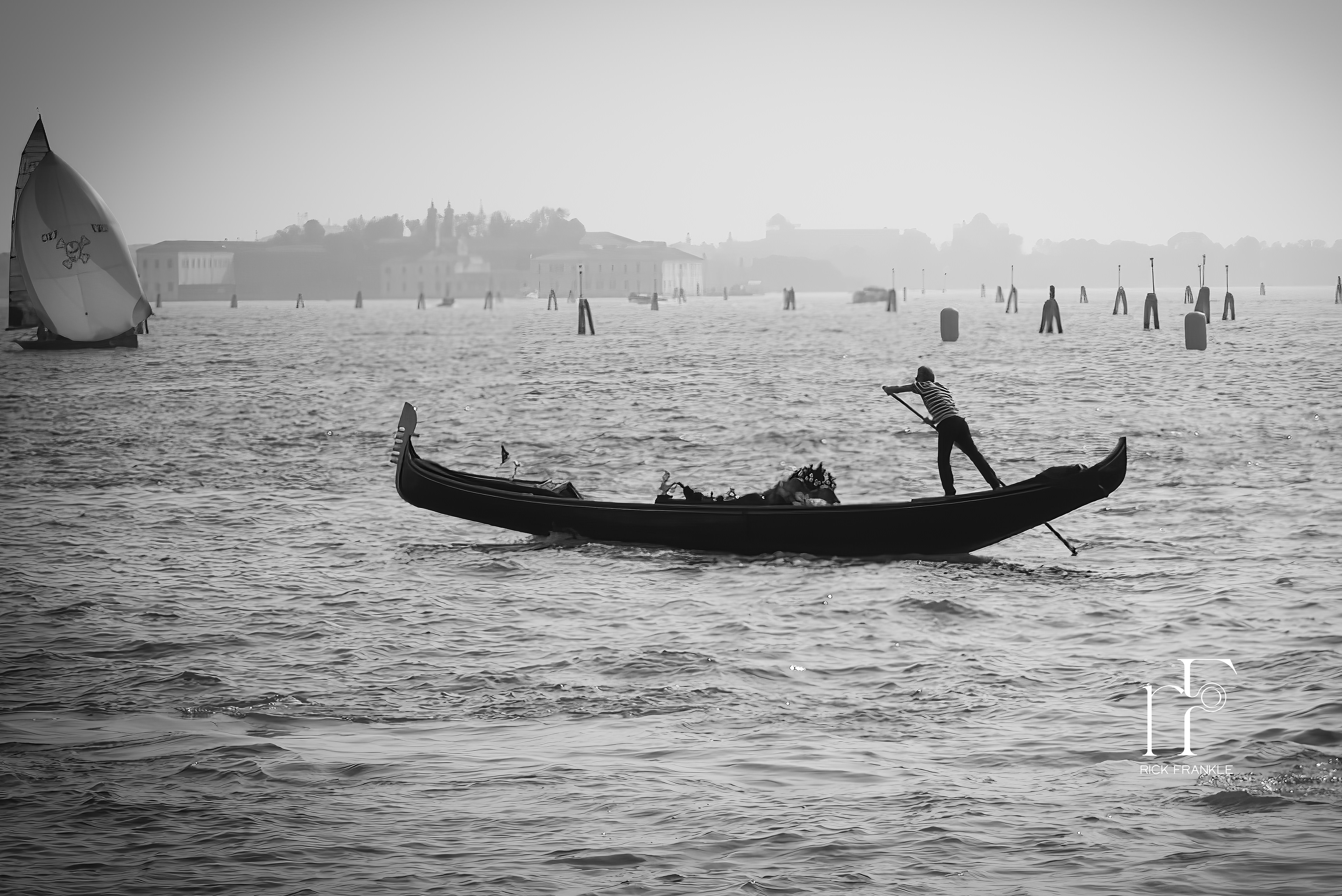 GONDOLA ON VENICE LAGOON