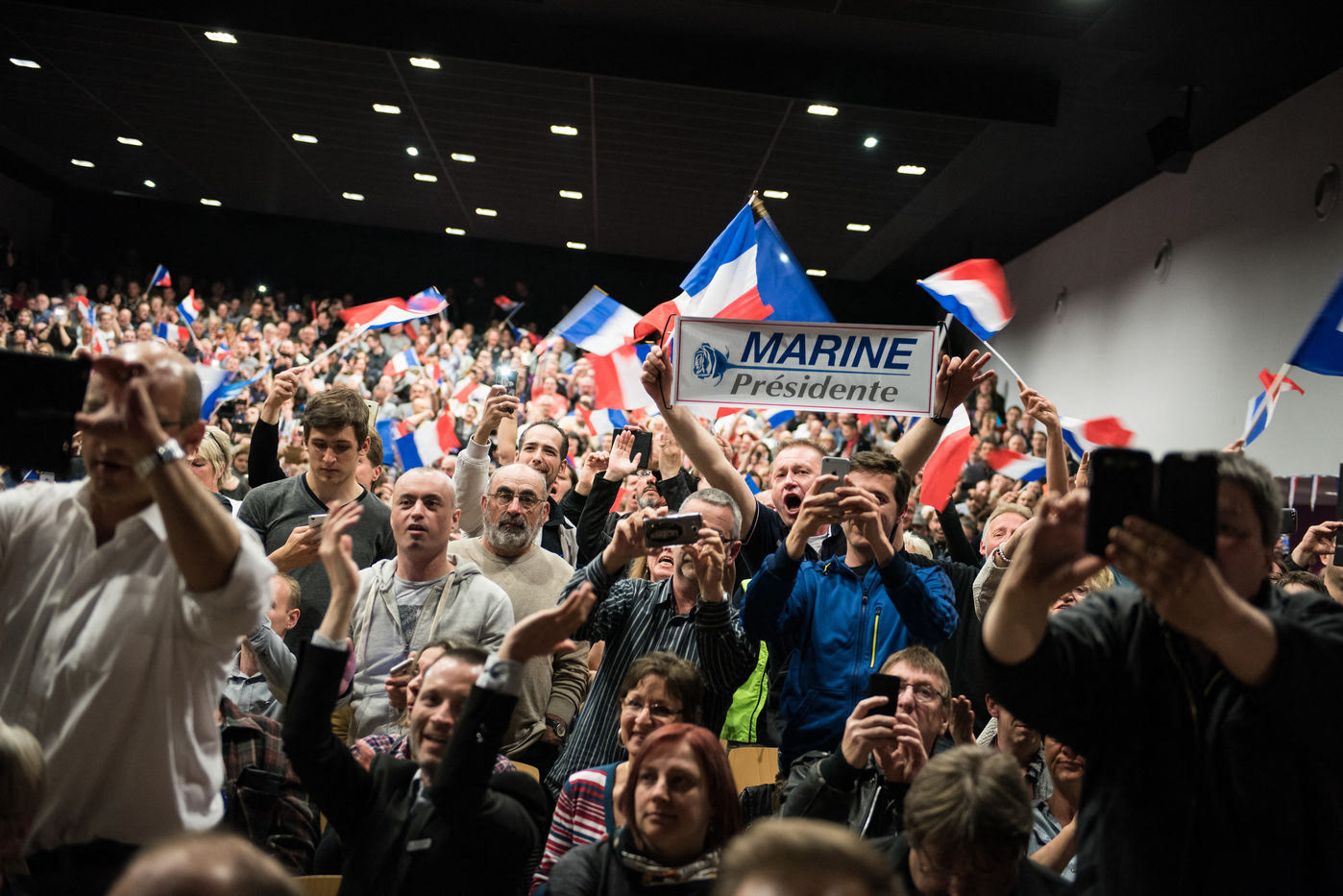 Marine Le Pen, candidate Front National à l’élection présidentielle de 2017 (Monswiller, 2017)