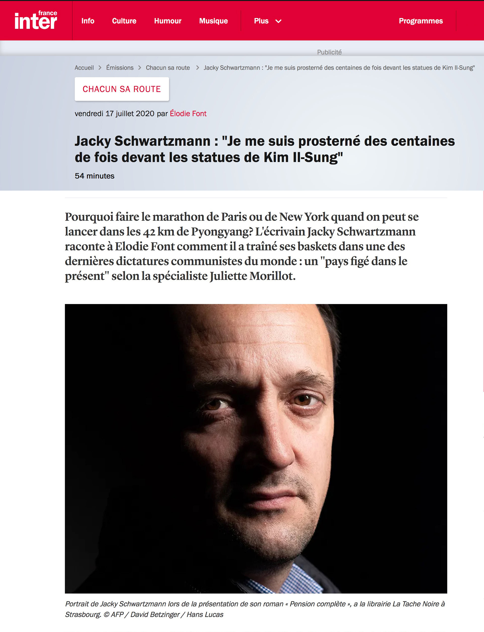 france inter – Juillet 2020 – [web]