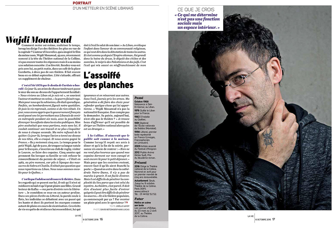 La Vie – Octobre 2016 – [print]