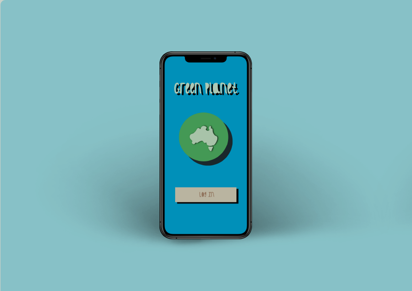 iPhone Mockup of Green Planet App