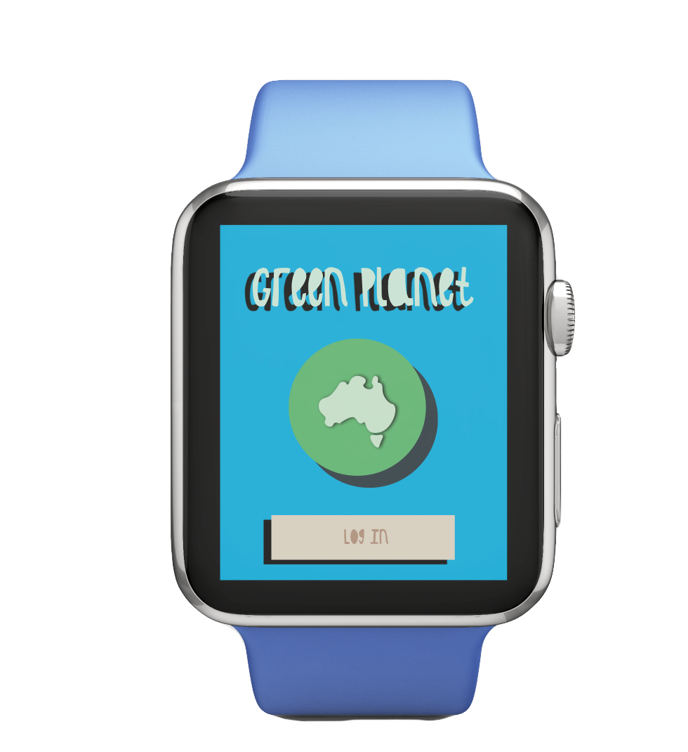 Apple Watch Mockup of Green Planet app