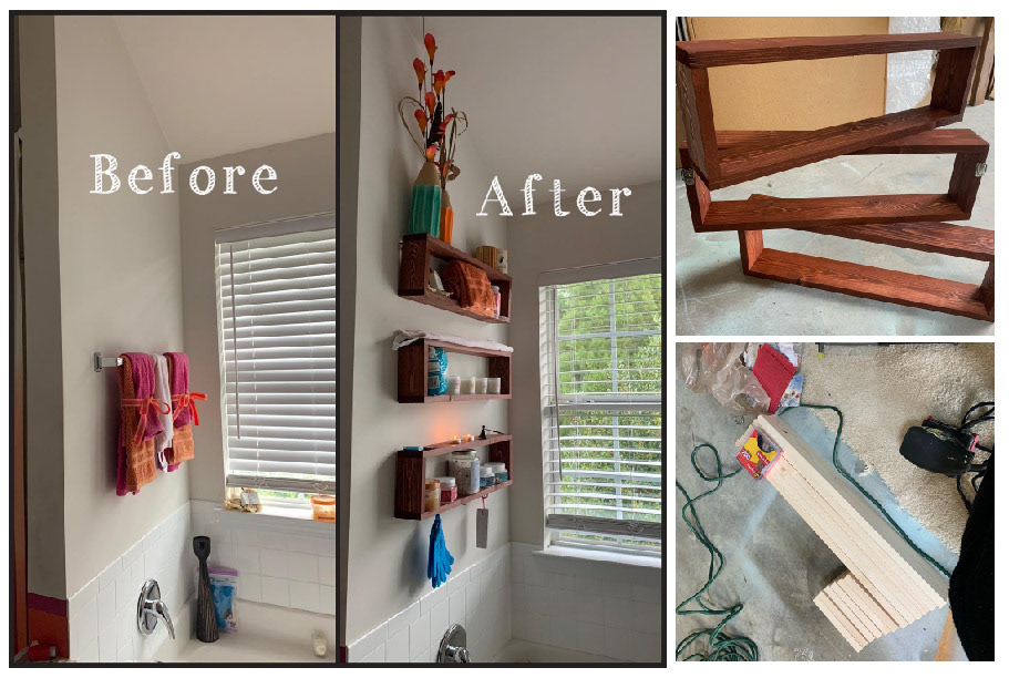 Open box wood shelving