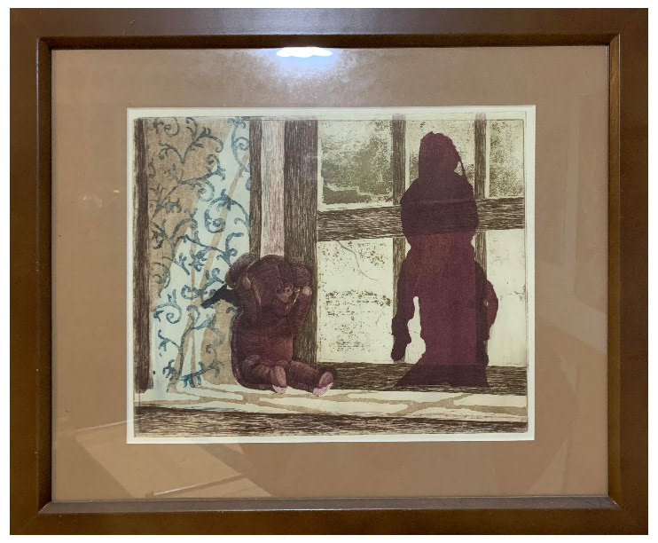 Layered etching print