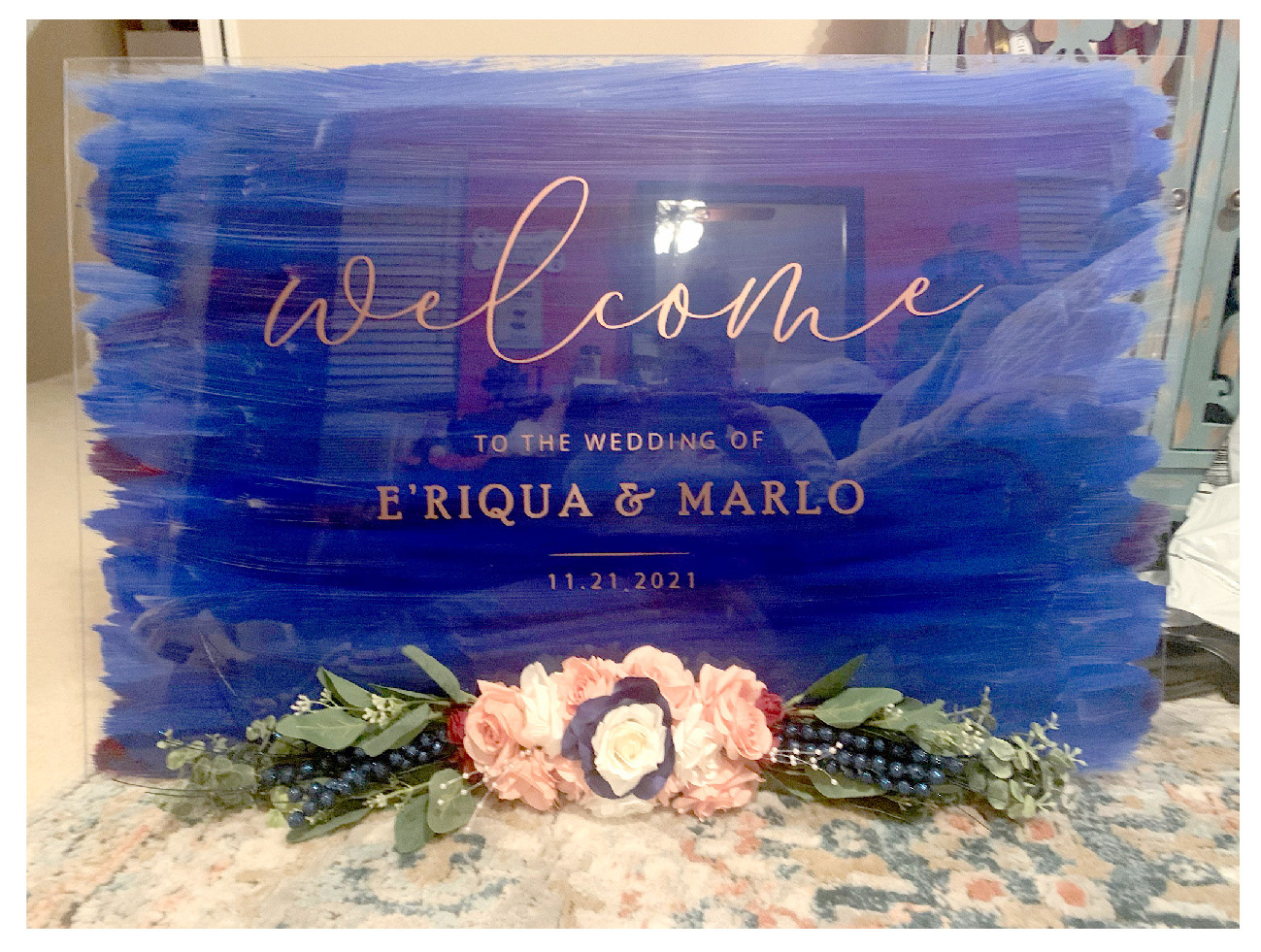 Wedding "Welcome" sign