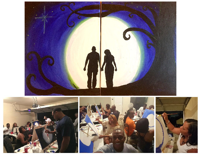 Couples paint party