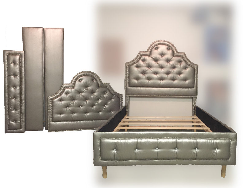 Tufted queen bed