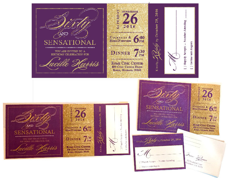 60th birthday invitation package