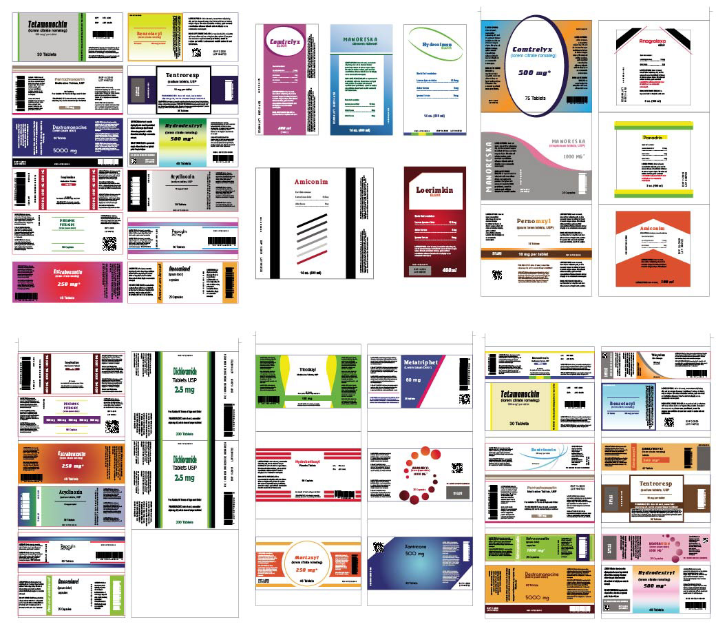 Medicine bottle labels - for television