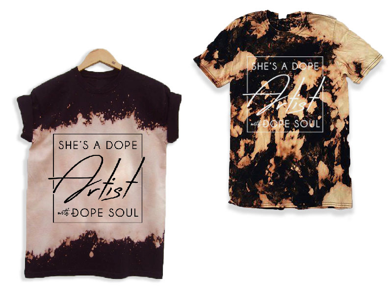 Vinyl bleached shirt