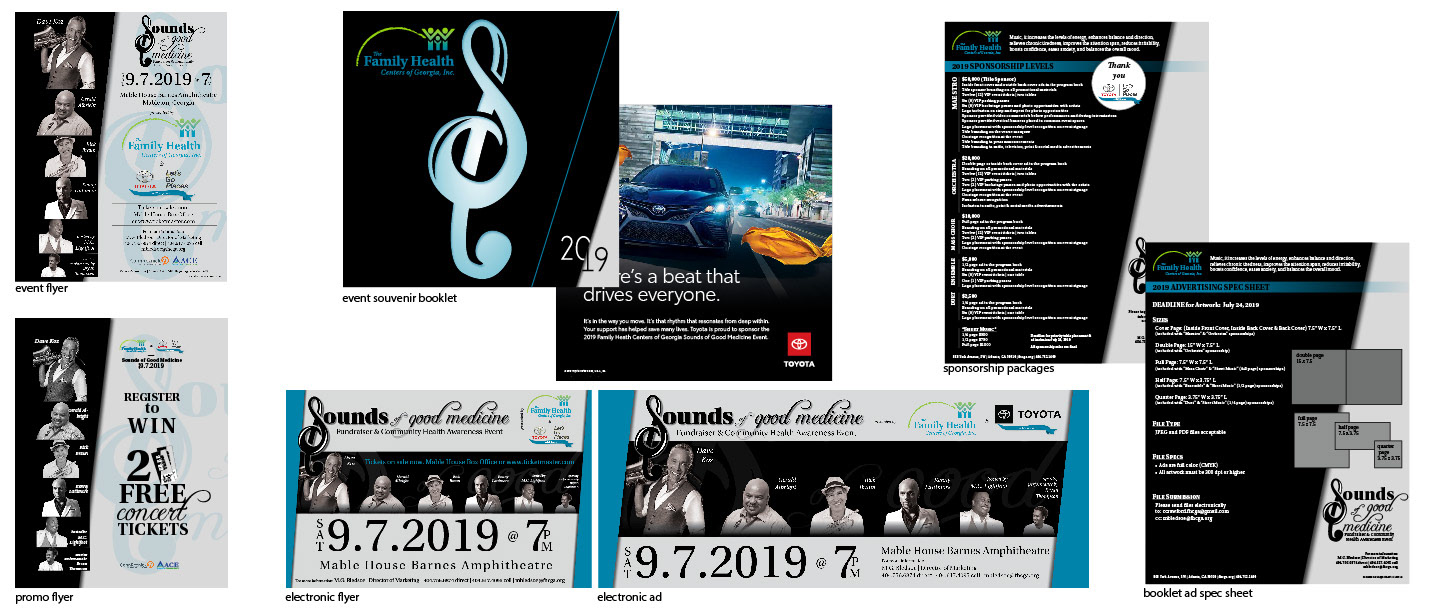 Fundraiser concert branding package
