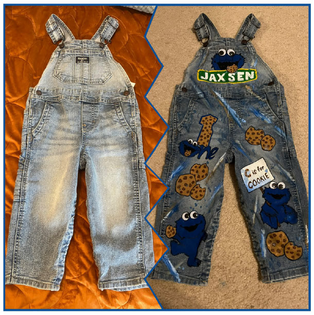 Cookie Monster Overalls