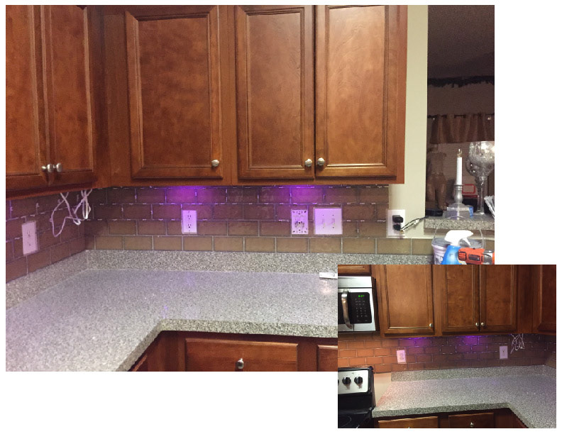 Tile backsplash